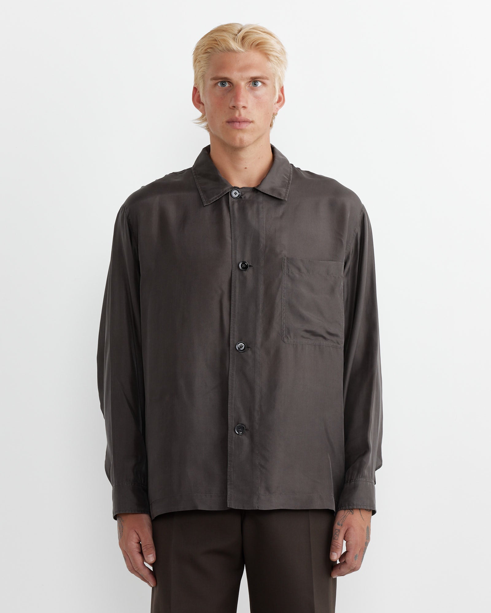 Lemaire Pyjama Shirt Espresso - Espresso / M (263106)