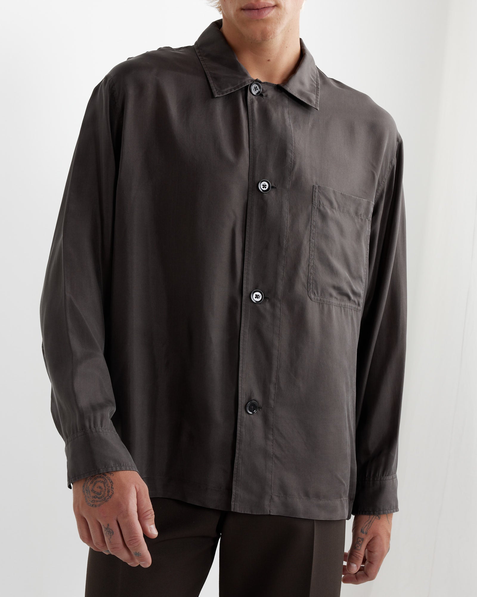 Lemaire Pyjama Shirt Espresso - Espresso / M (263106)