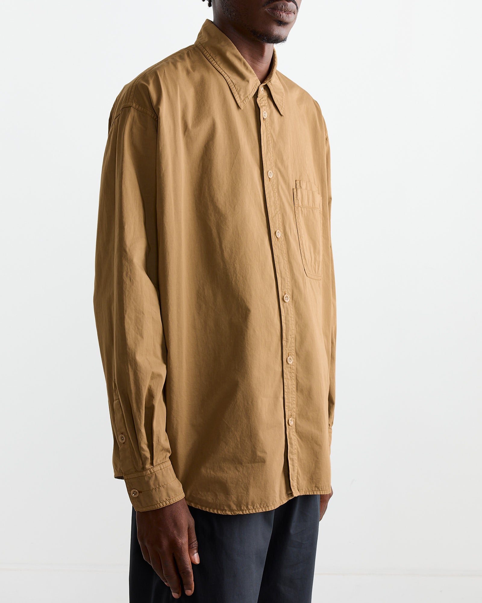 Lemaire Relaxed Workwear Shirt Cub Brown - Cub Brown / M (263110)