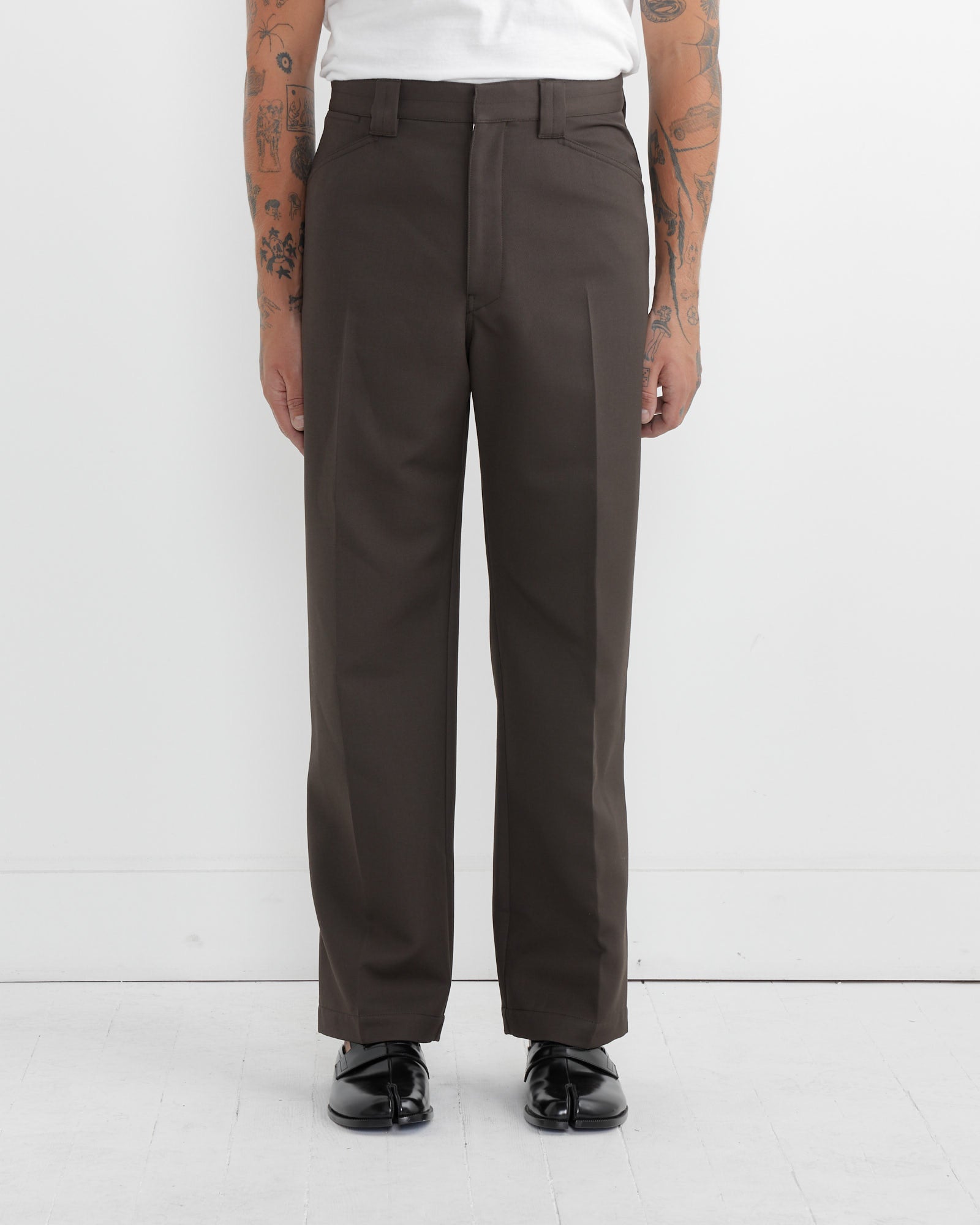 Lemaire Straight Pant Dark Brown - Dark Brown / 48 (263118)