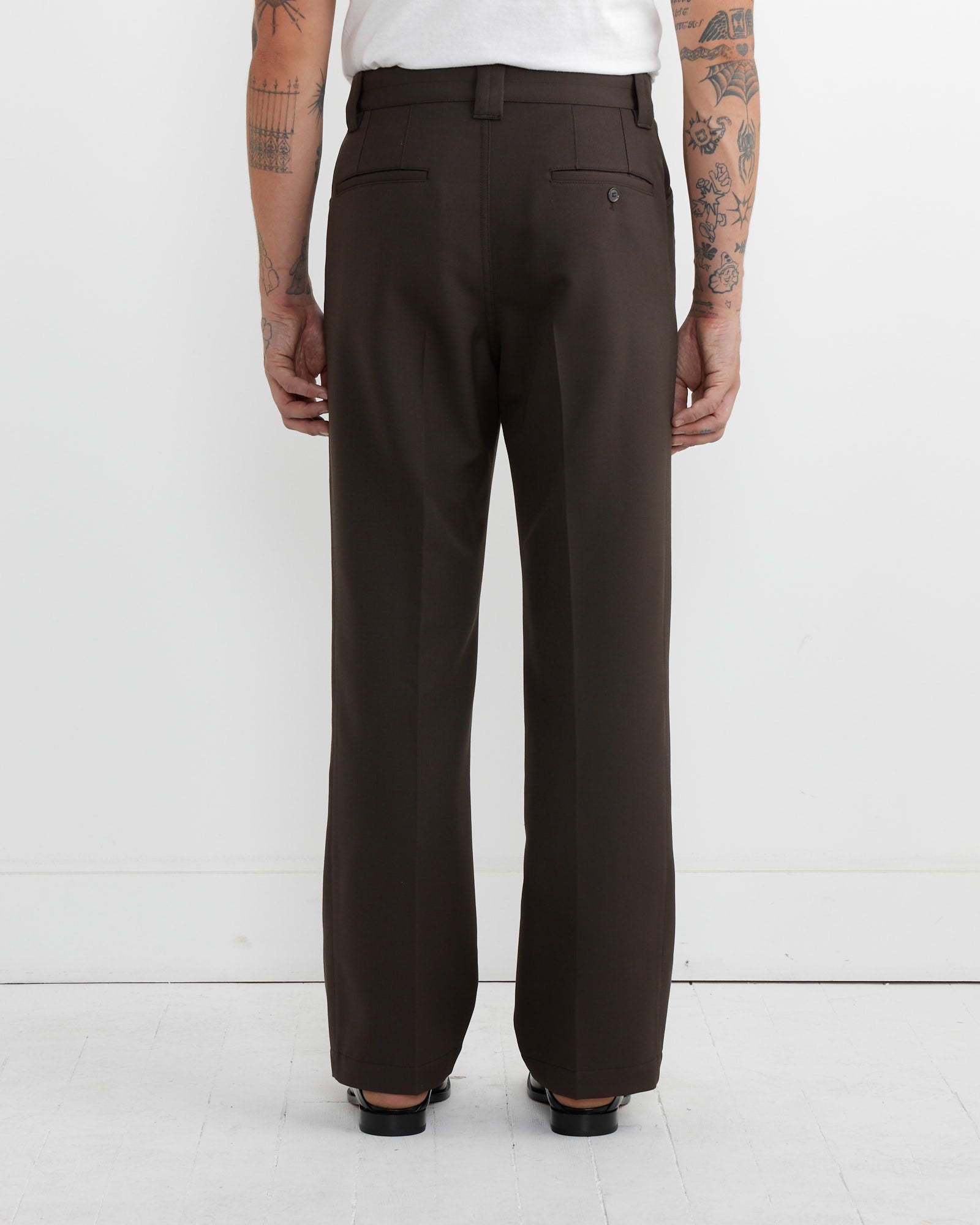 Lemaire Straight Pant Dark Brown - Dark Brown / 48 (263118)