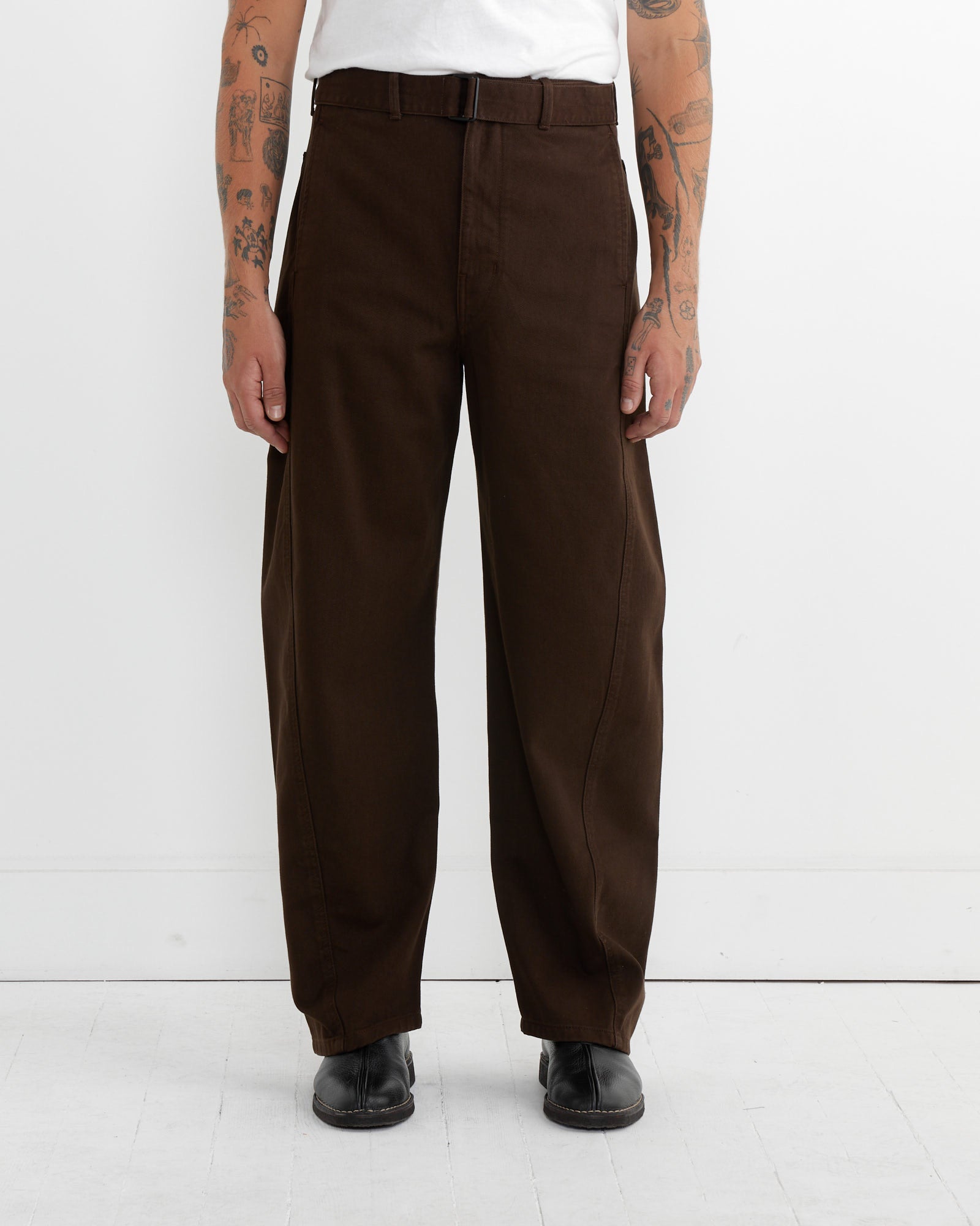 Lemaire Twisted Belted Pant Espresso - Espresso / M (263135)