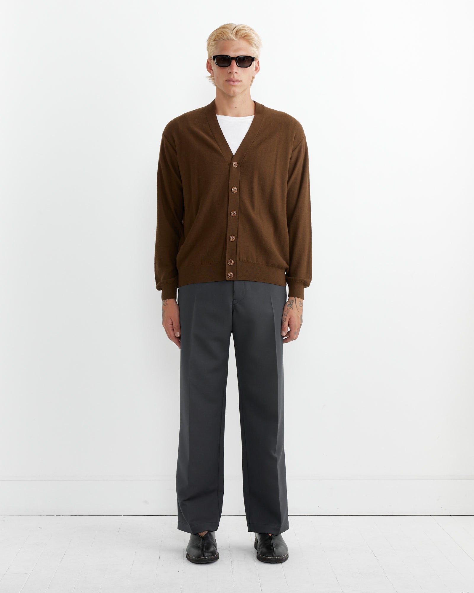 Lemaire Relaxed Twisted Cardigan Hazelnut Brown - Hazelnut Brown / M (263139)