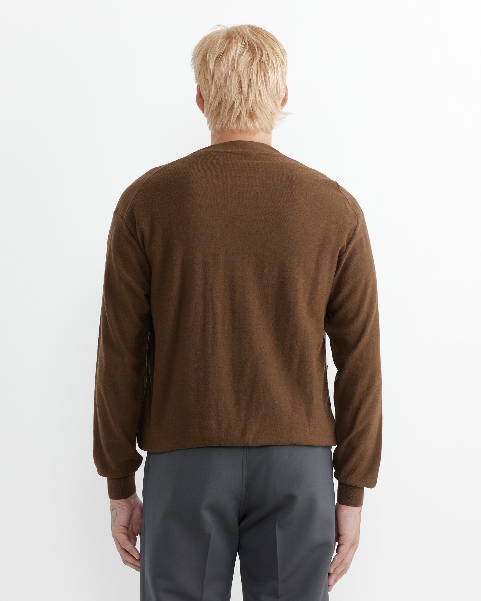 Lemaire Relaxed Twisted Cardigan Hazelnut Brown - Hazelnut Brown / M (263139)