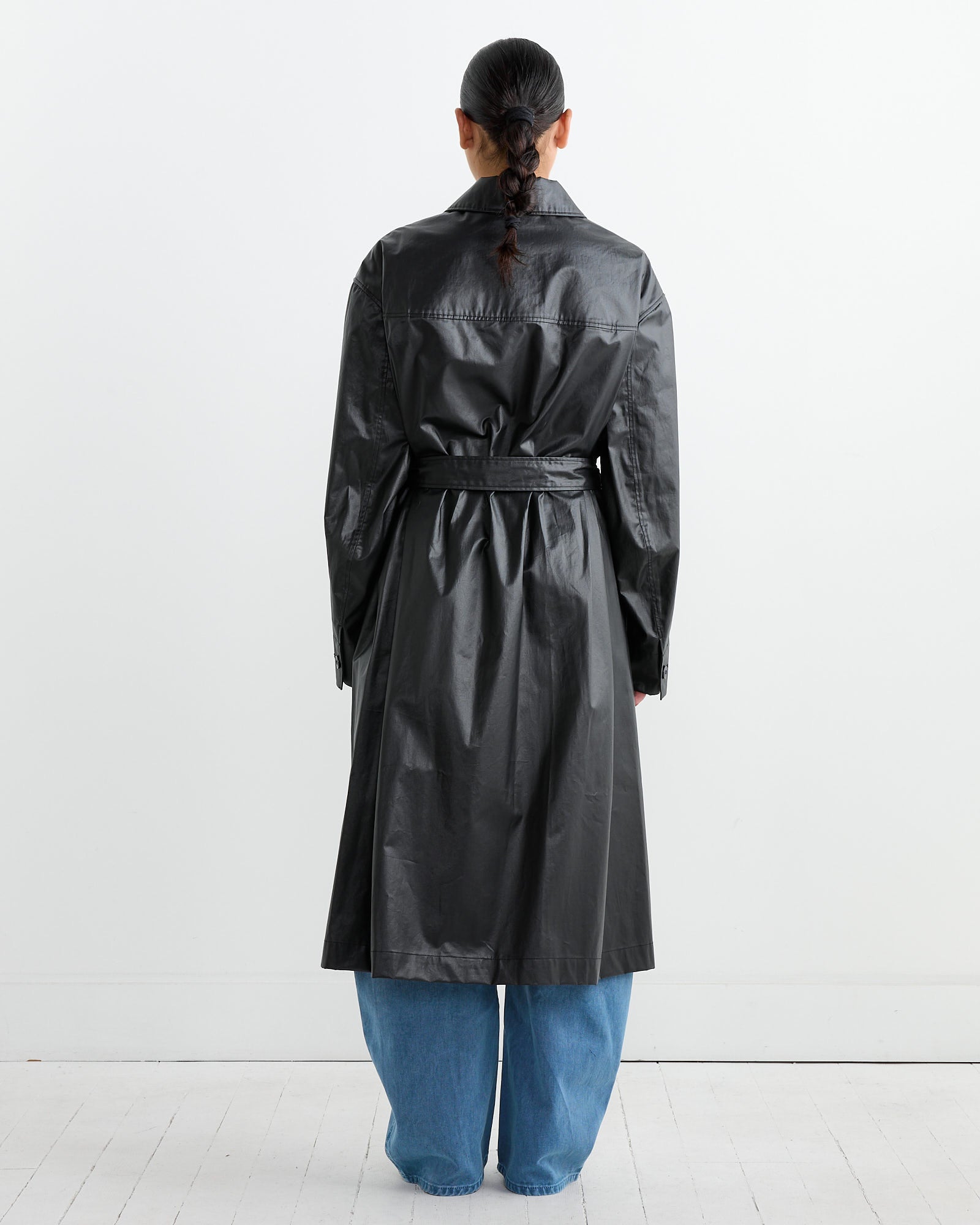 Lemaire Belted Rain Coat Ash Black - Ash Black / 38 (263168)