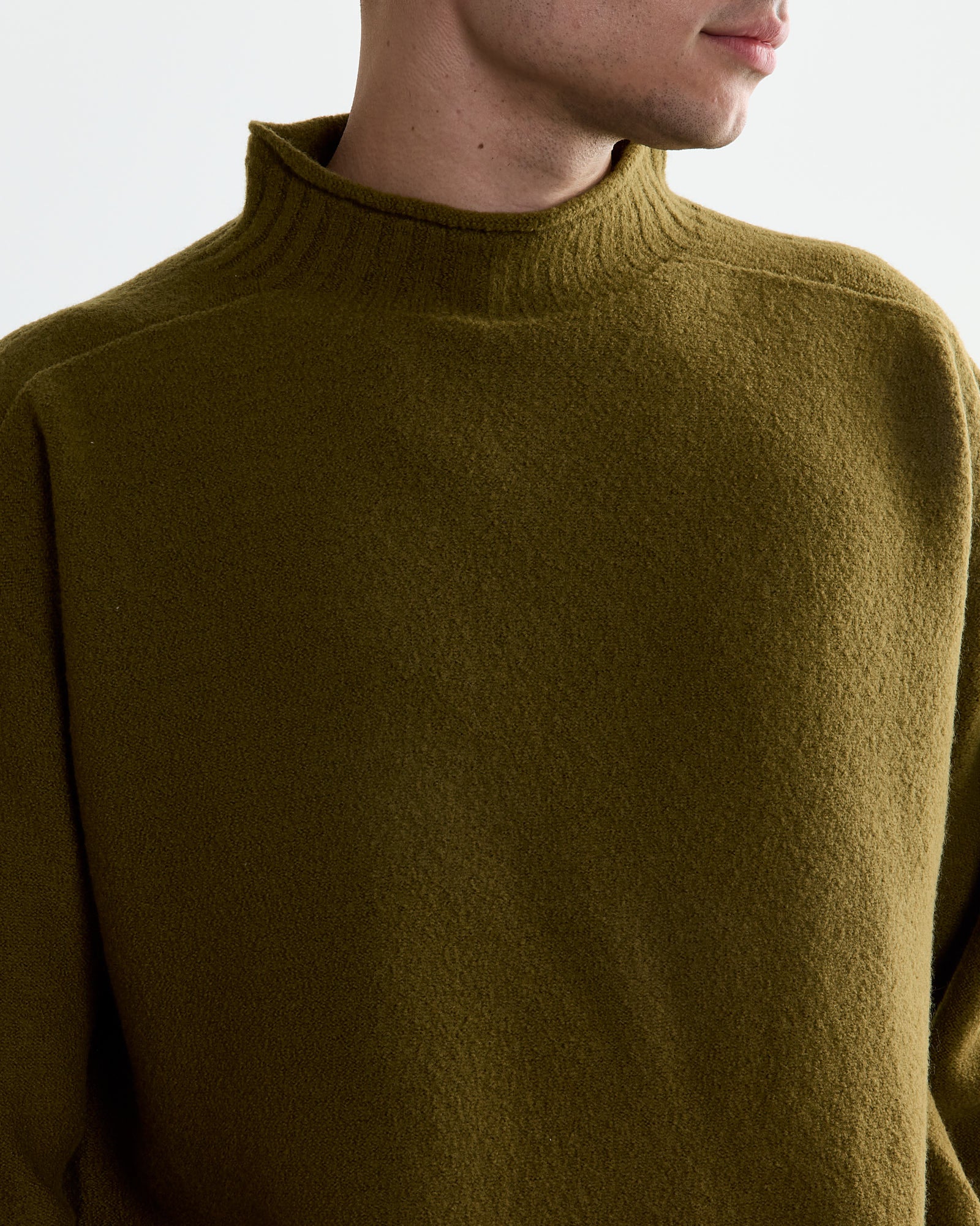 MHL Felted Guernsey Jumper Fresh Olive - Fresh Olive / L (263231)