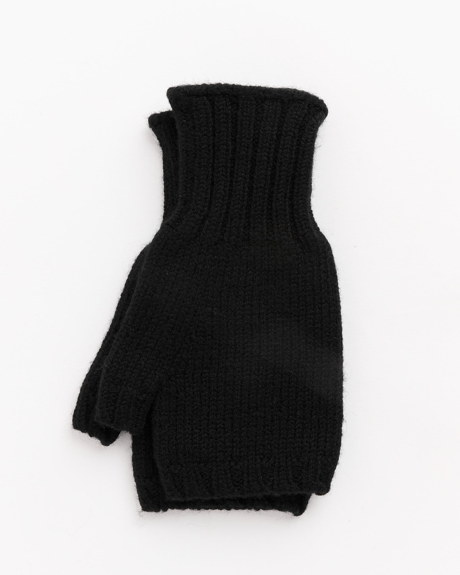 Chunky Fingerless Glove in Black