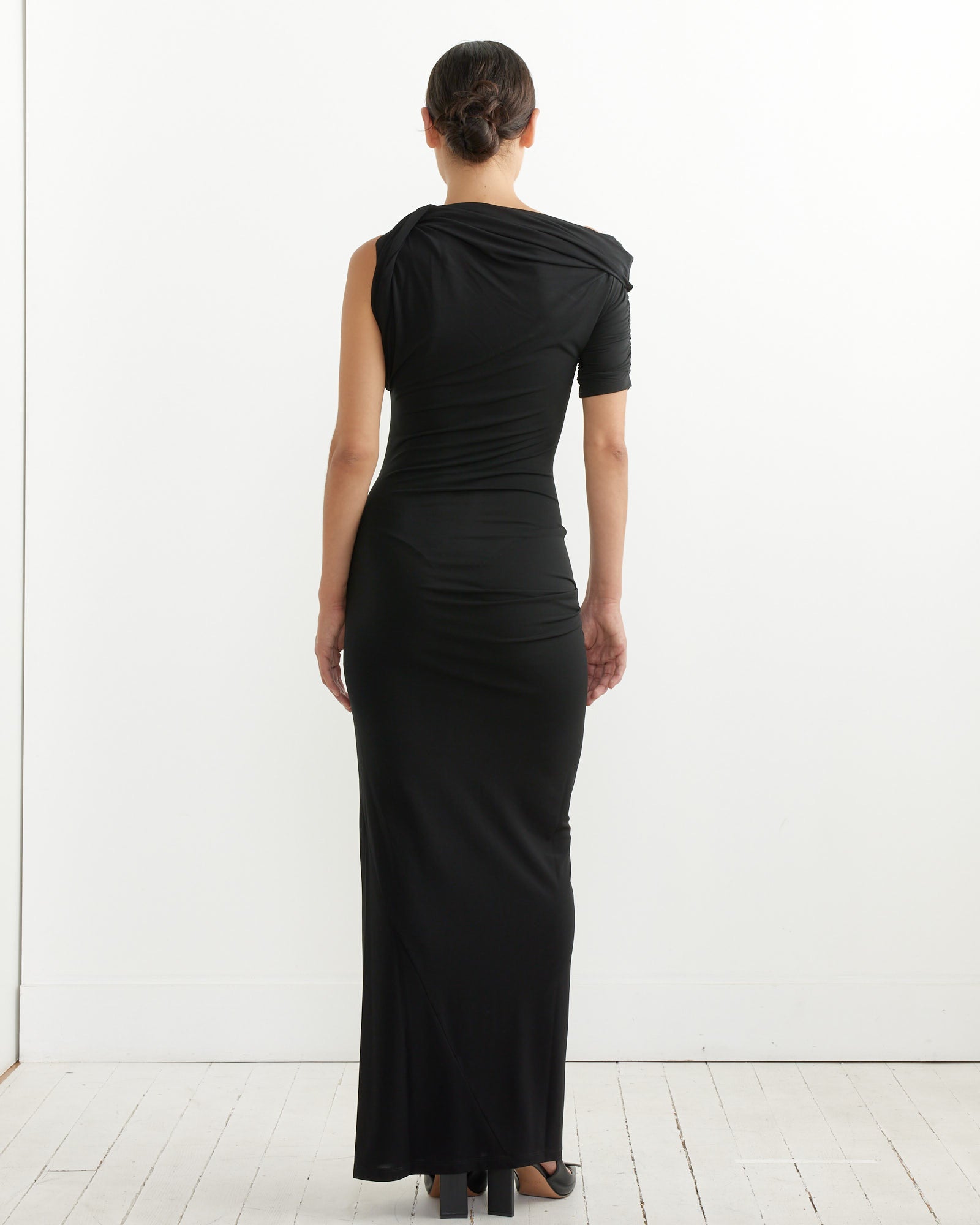 La Robe Drapeado Dress in Black