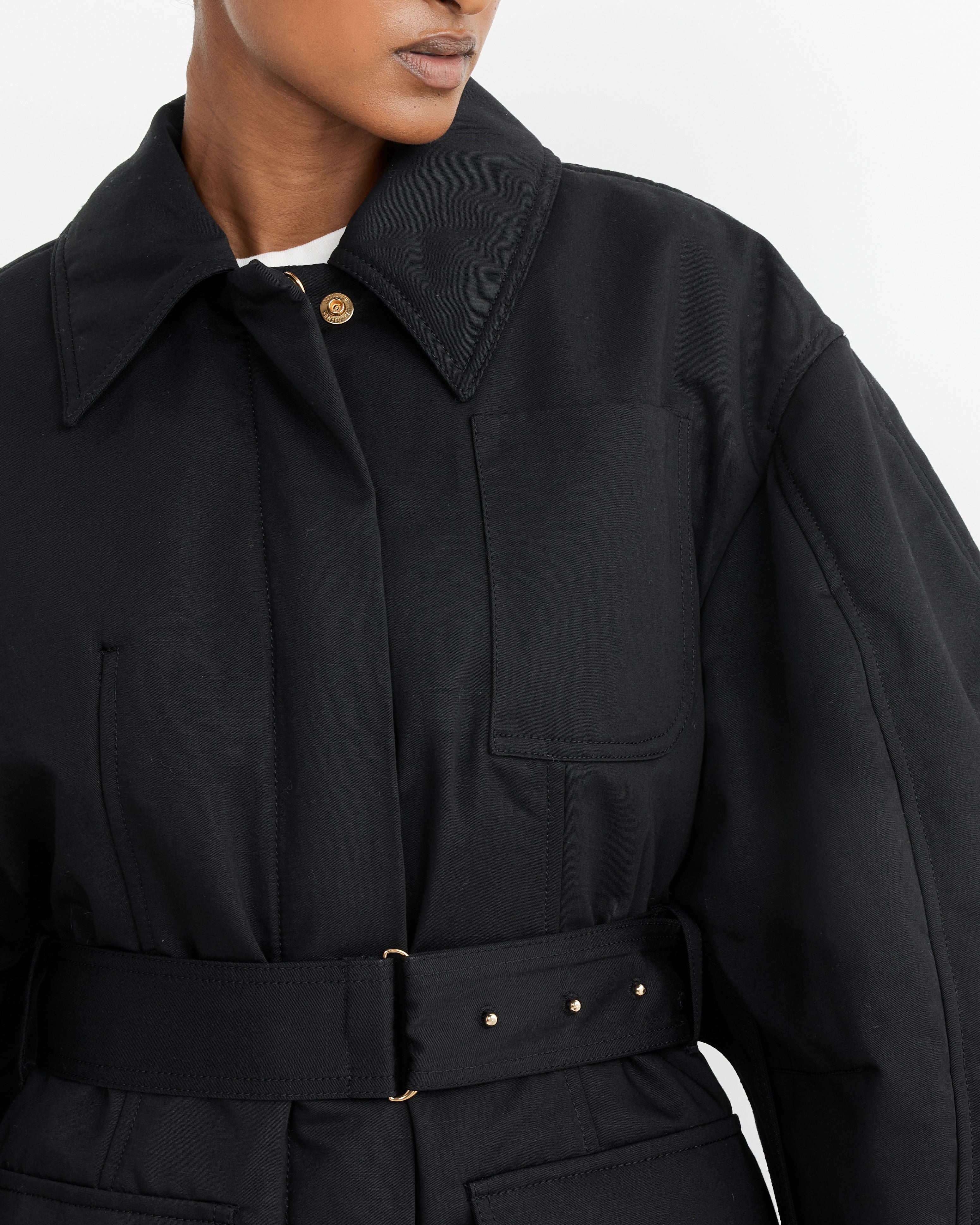 Jacquemus Bari Blouson Black - Black / 36 (263326)