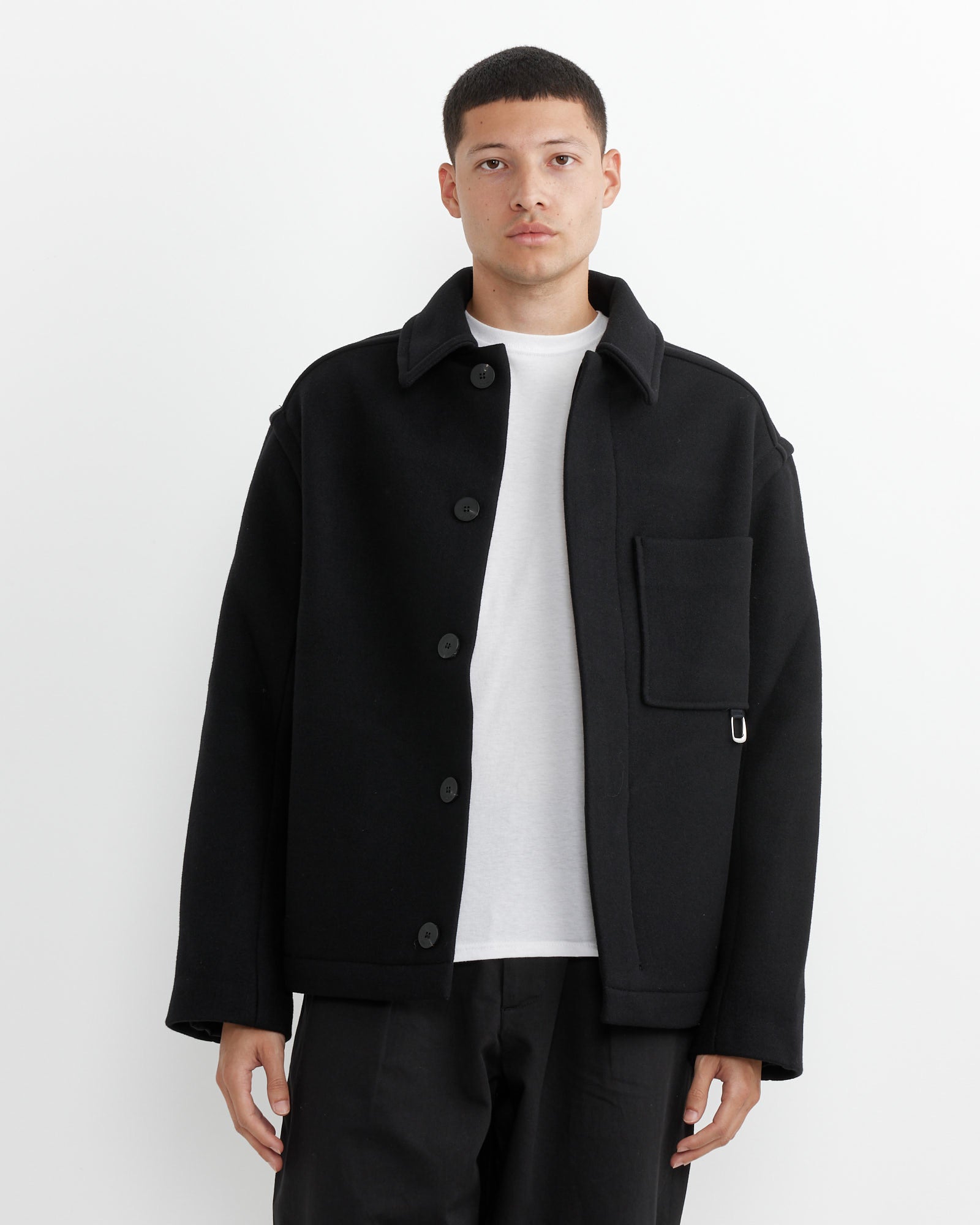 Jacquemus Le Manteau Court Coat Black - Black / 48 (263390)