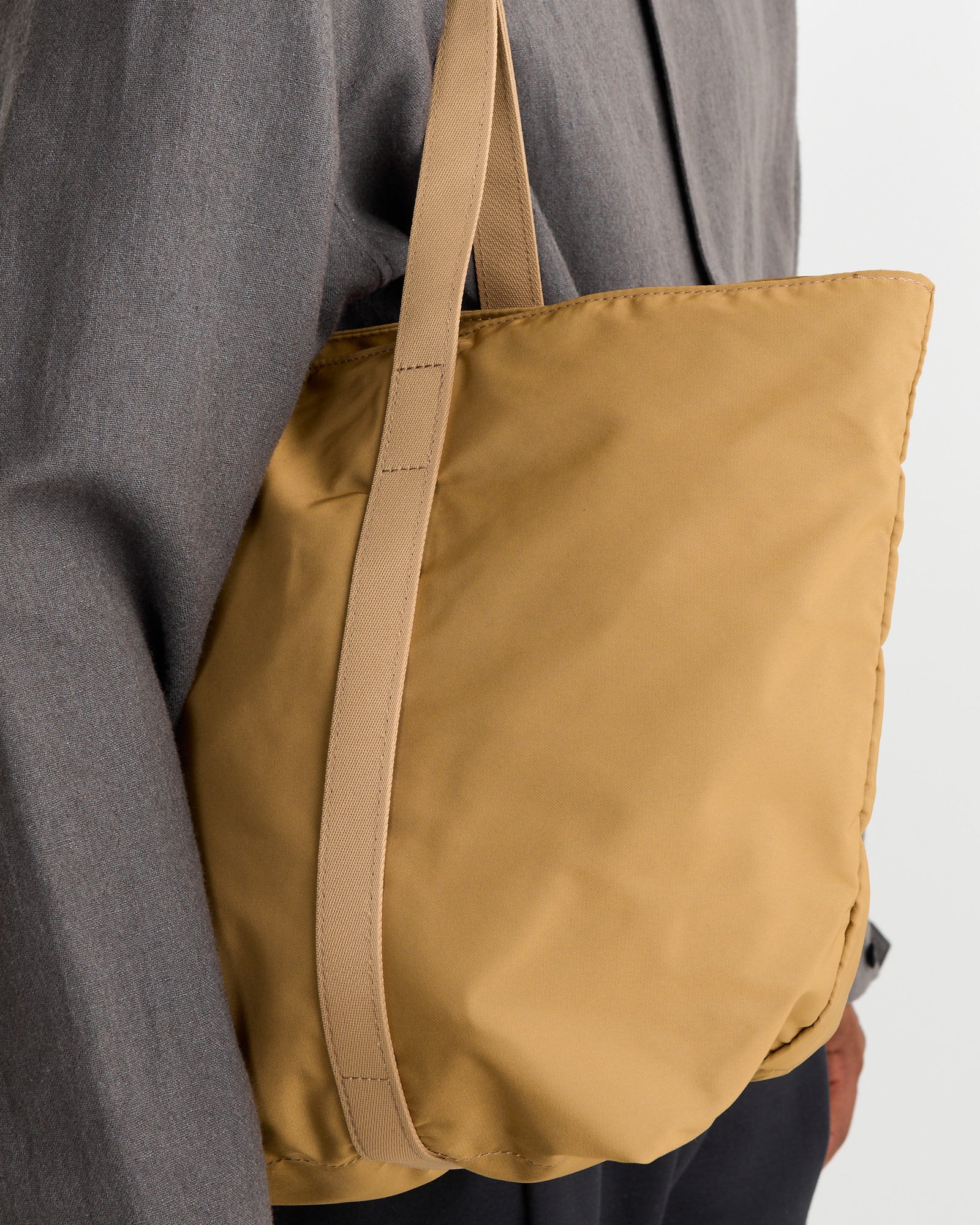 Gabardine Tote in Beige