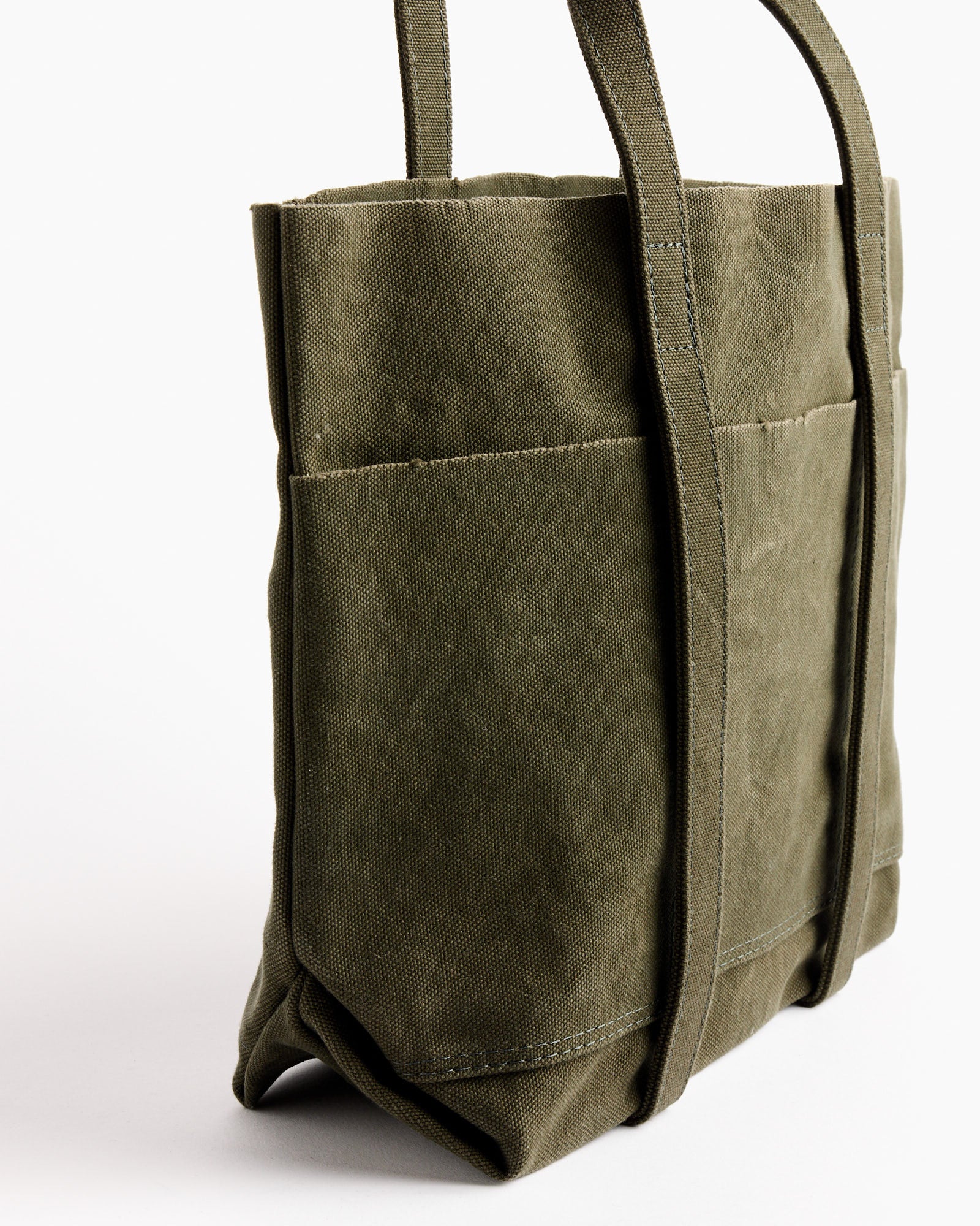 Amiacalva Washed Canvas 6 Pockets Tote Olive - Olive / S (263397)