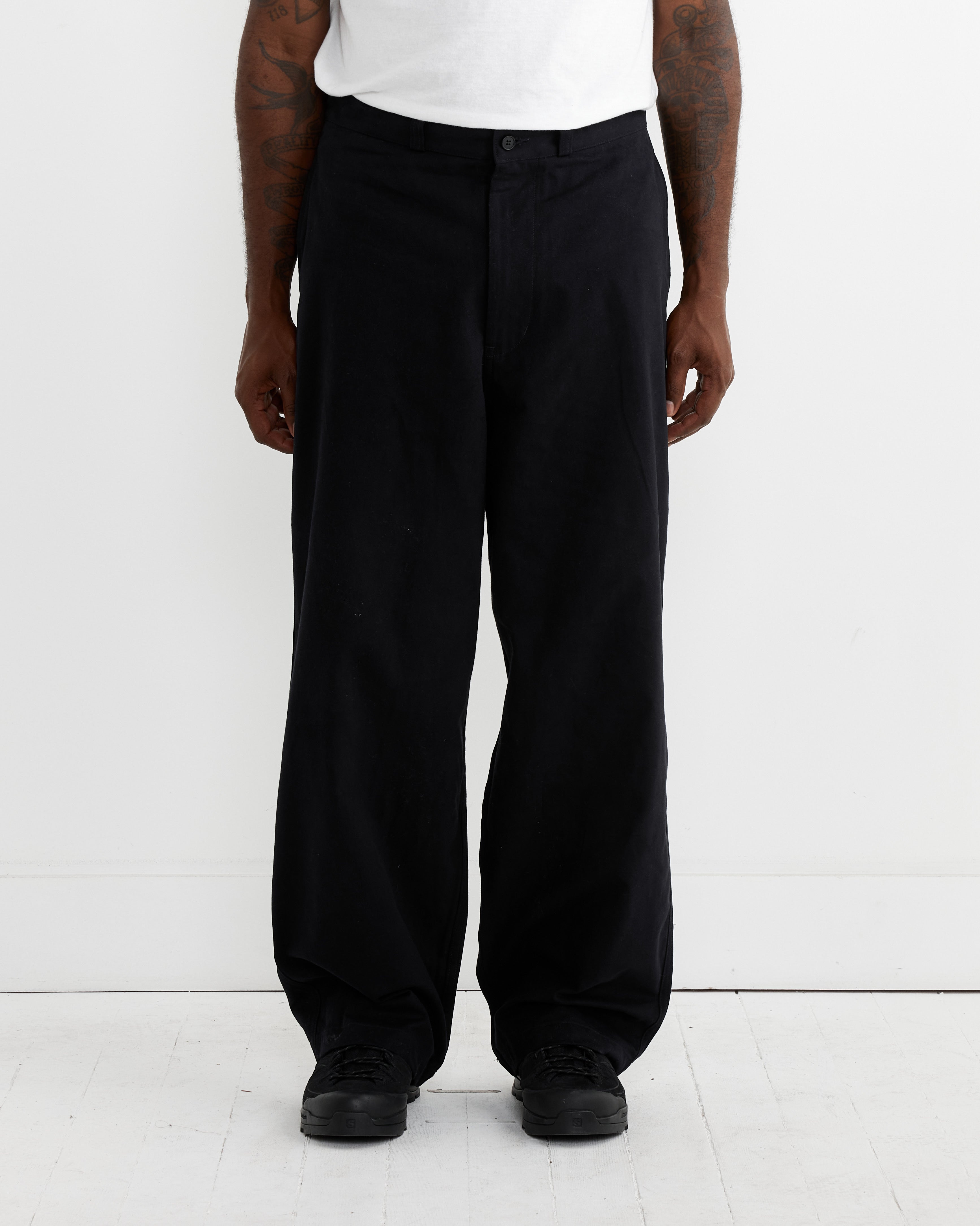 Still By Hand Peach Skin Wide Pant Navy - Navy / 2 (263438)