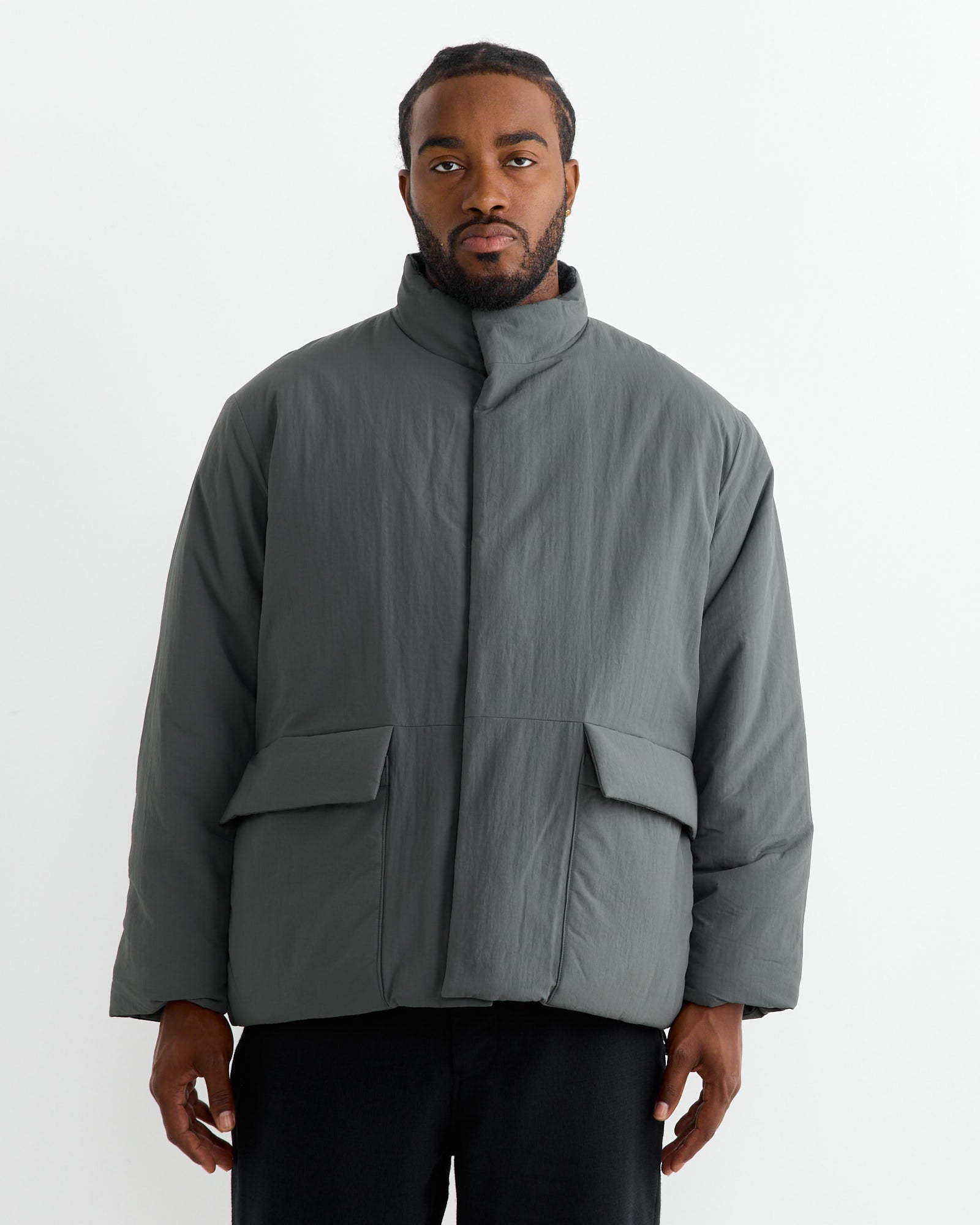 Still By Hand Round Puffy Blouson Slate Grey - Slate Grey / 2 (263444)