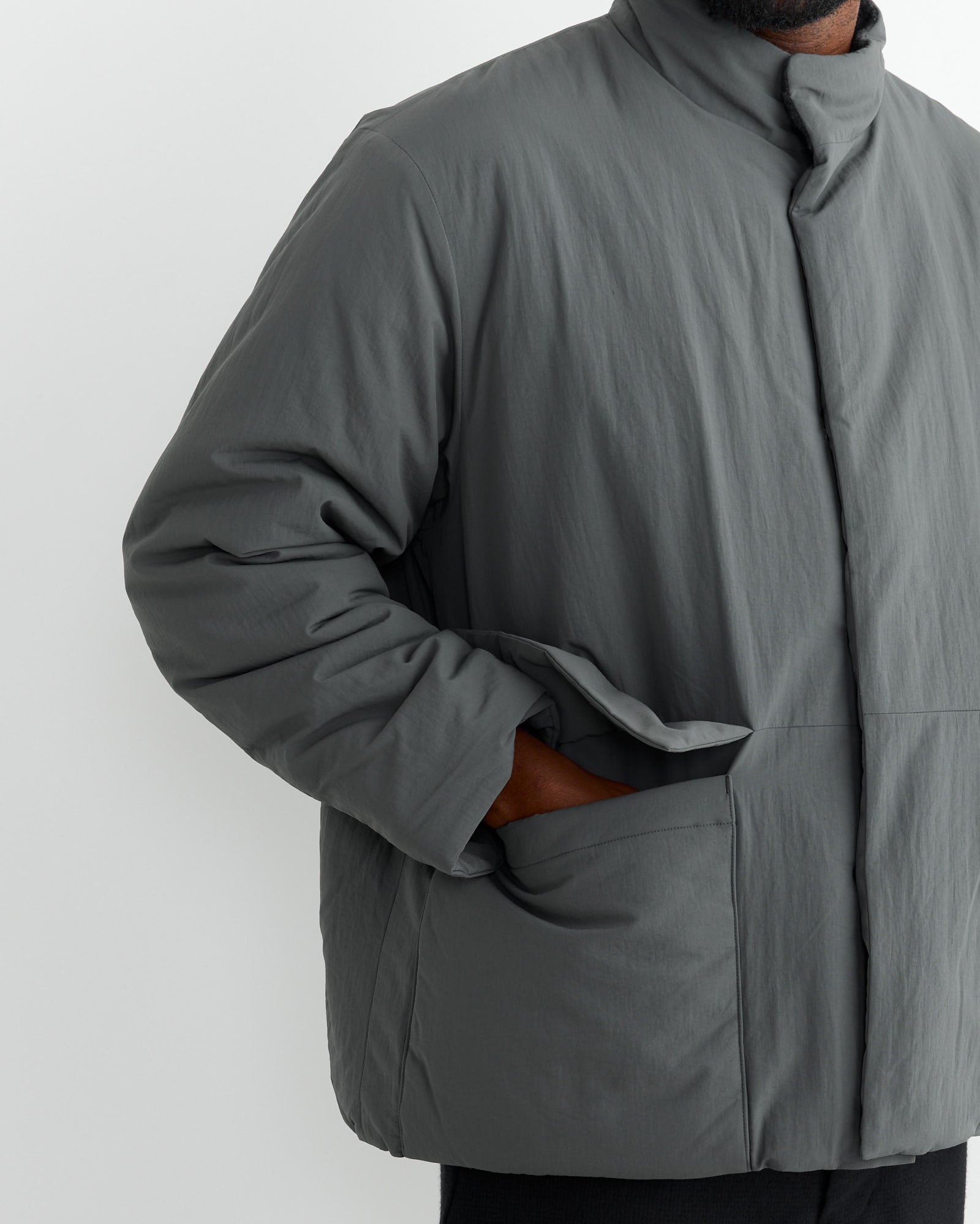 Still By Hand Round Puffy Blouson Slate Grey - Slate Grey / 2 (263444)