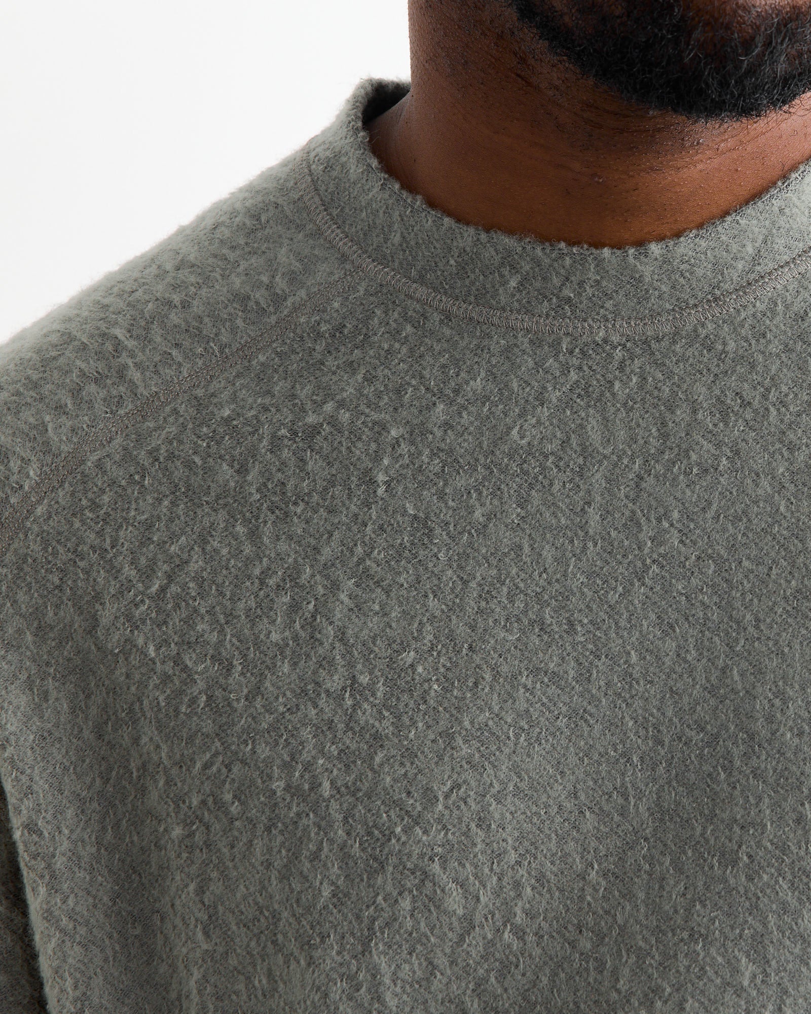 Fuzz Merino Long Tee in Vetiver