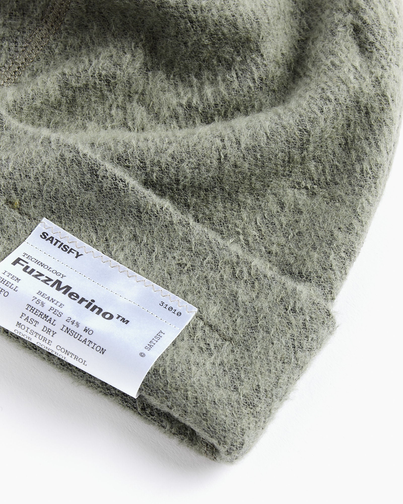 FuzzMerino Beanie in Vetiver