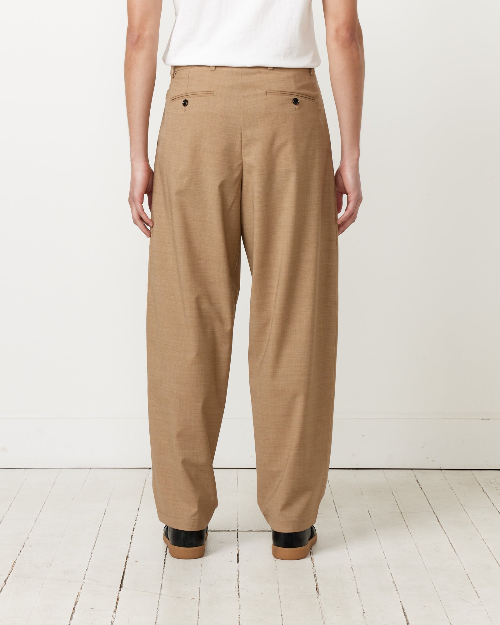 LC23 Nylon Wool Trousers Camel - Camel / 46 (263507)