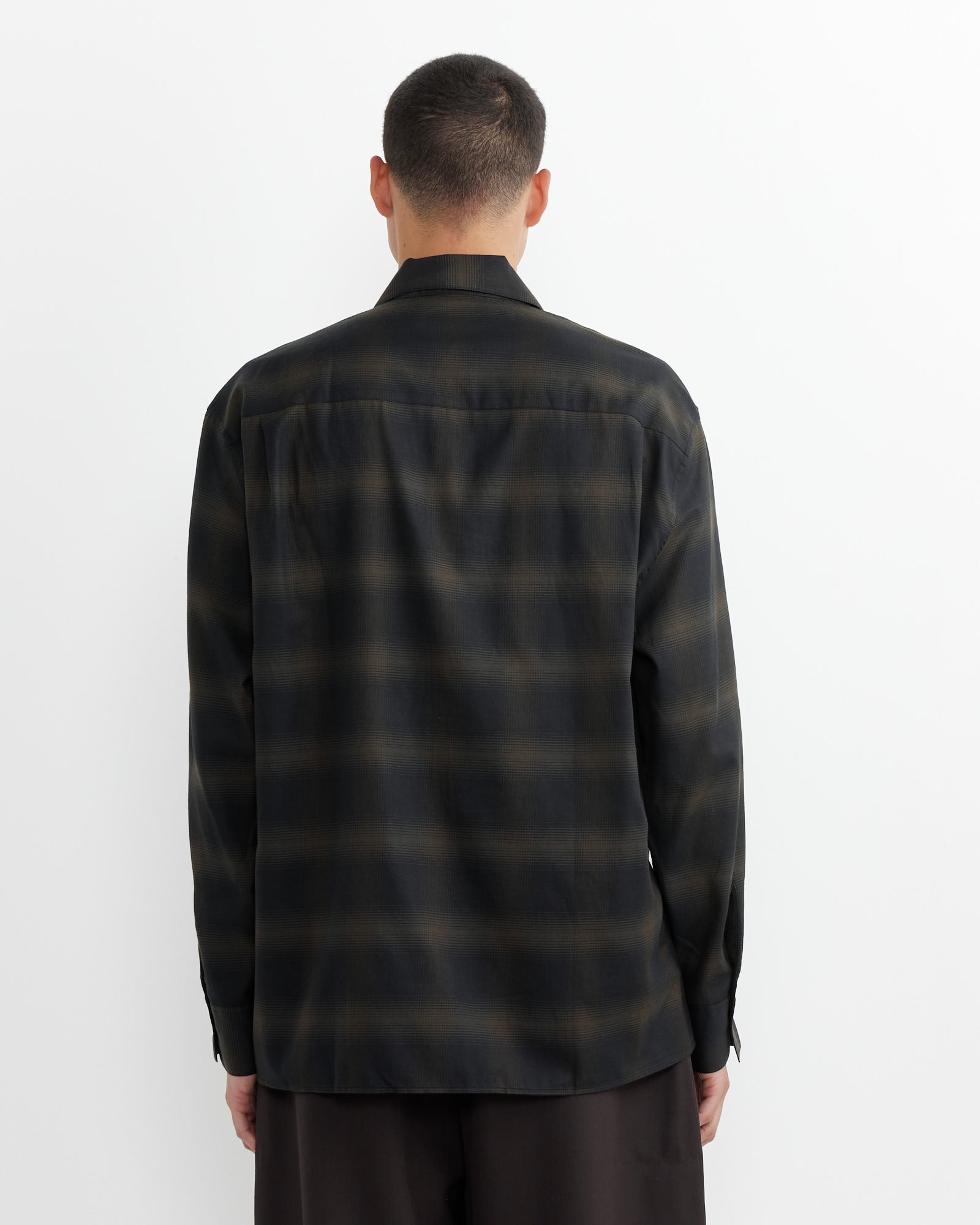 Ray  Shirt in Black/Chocolate Brown