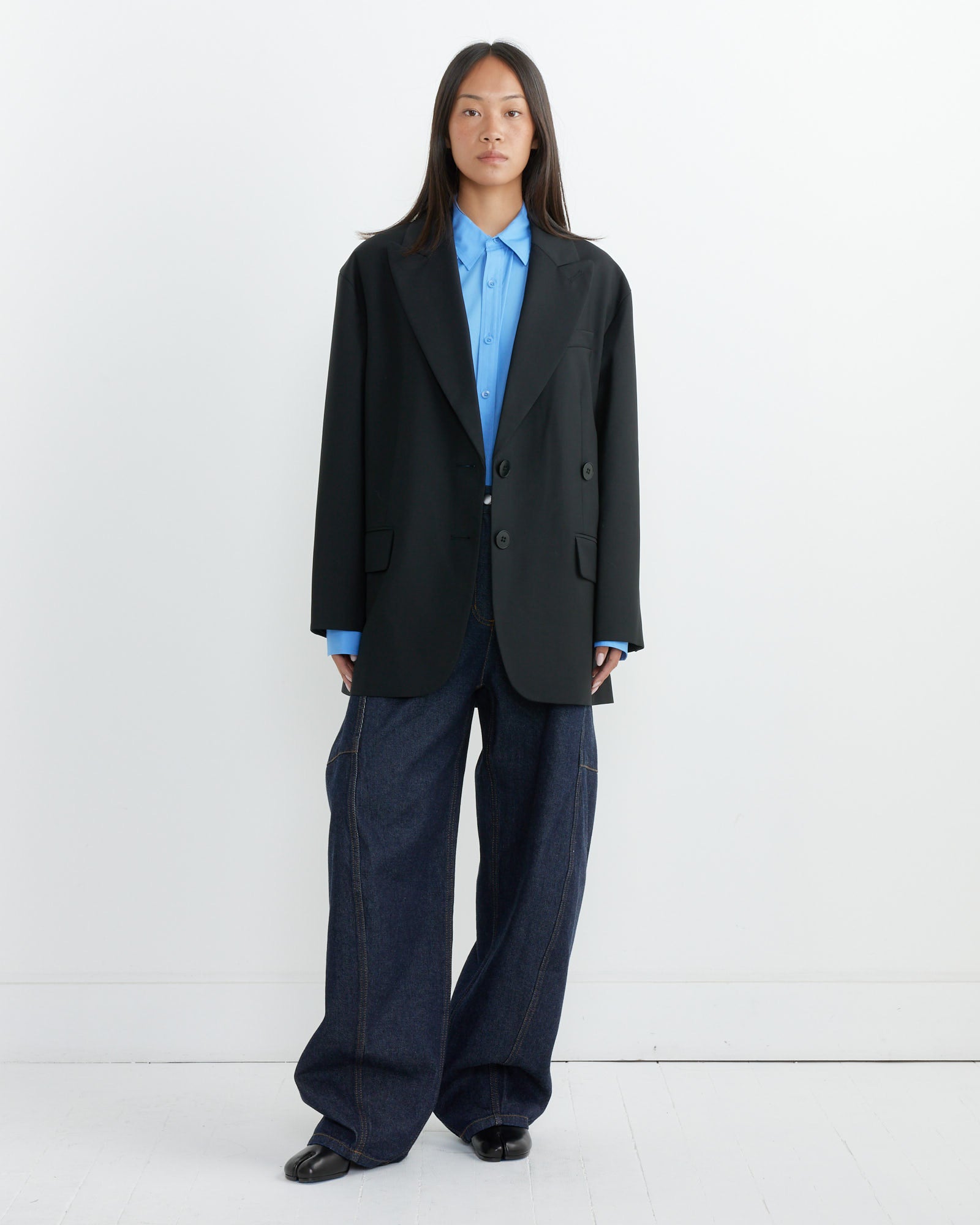 Tibi Tropical Wool Liam Blazer Black - Black / XS (263743)