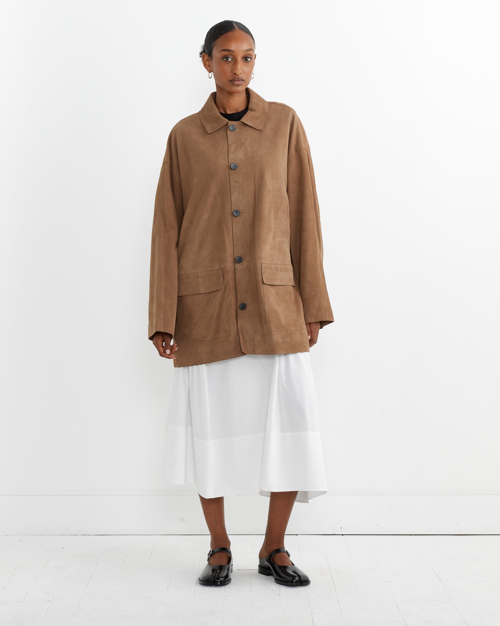 Tibi Suede Carcoat - Tan / S (263757)