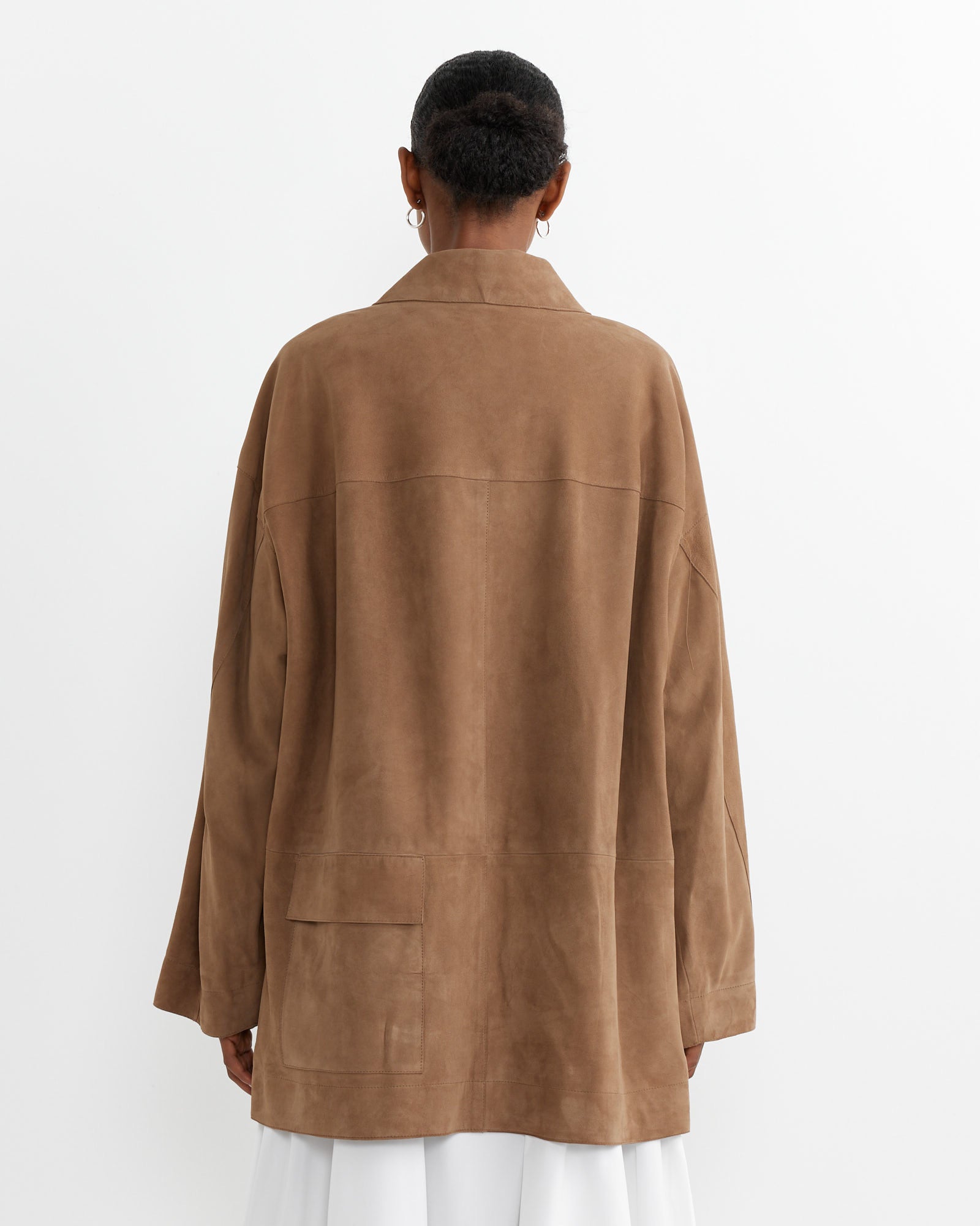 Suede Carcoat in Tan