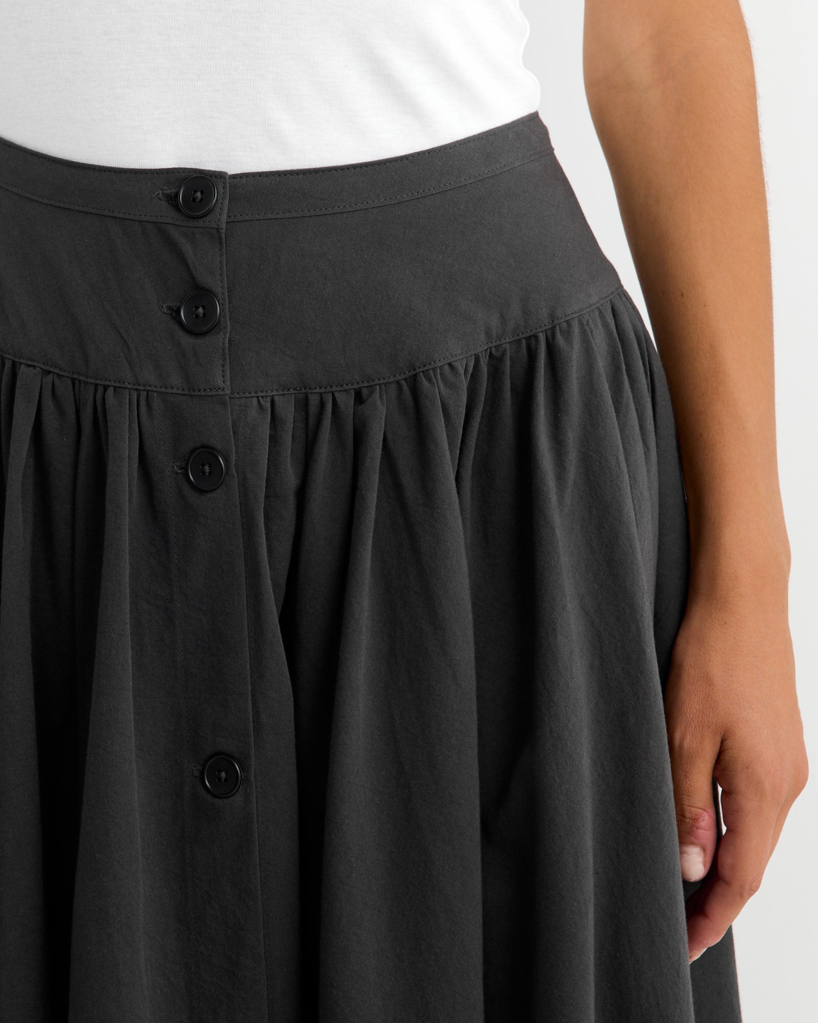 Black Crane Circular Skirt Dark Grey - Dark Grey / XS (263783)