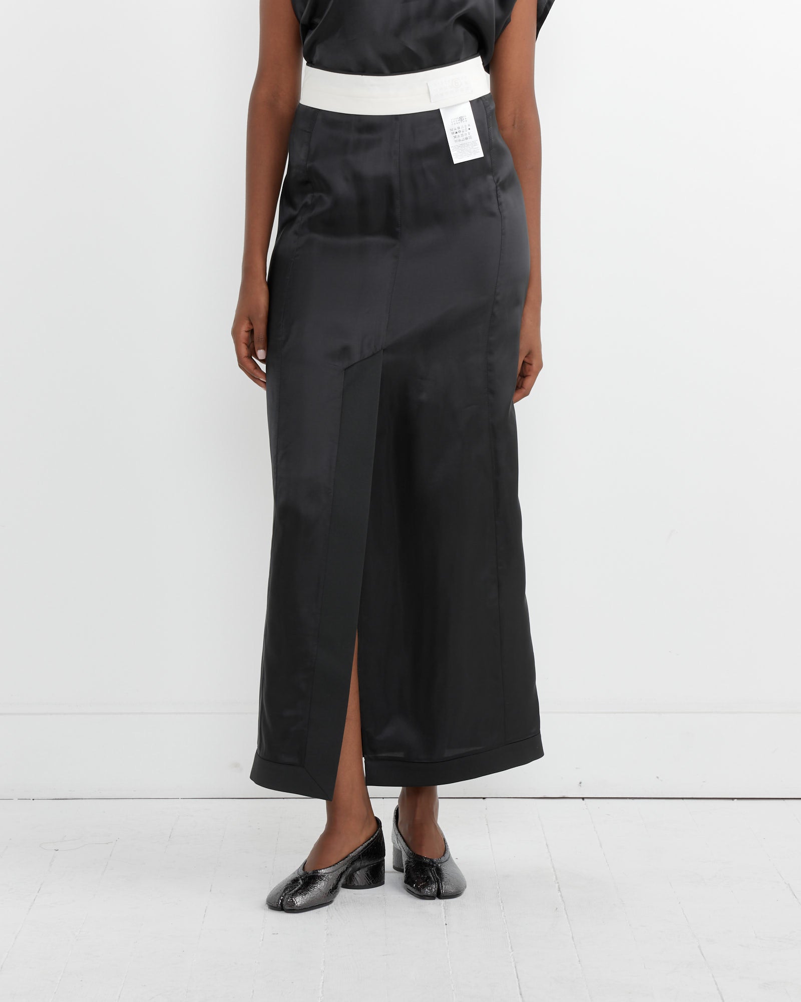 MM6 S62MI0024 Long Skirt Black - Black / 38 (263864)