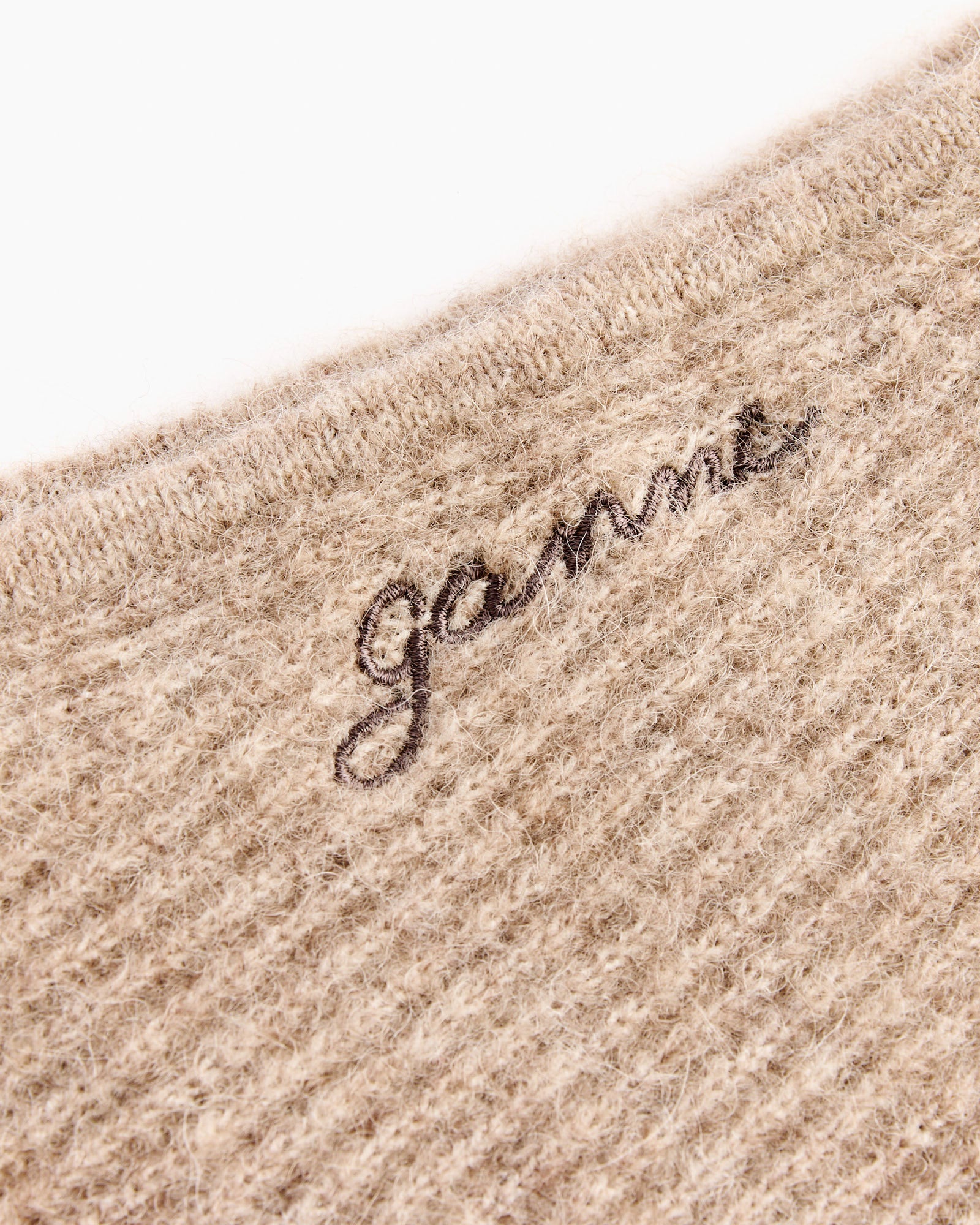 Ganni Soft Wool Balaclava - Almond Milk - OS - Default Title (263956)