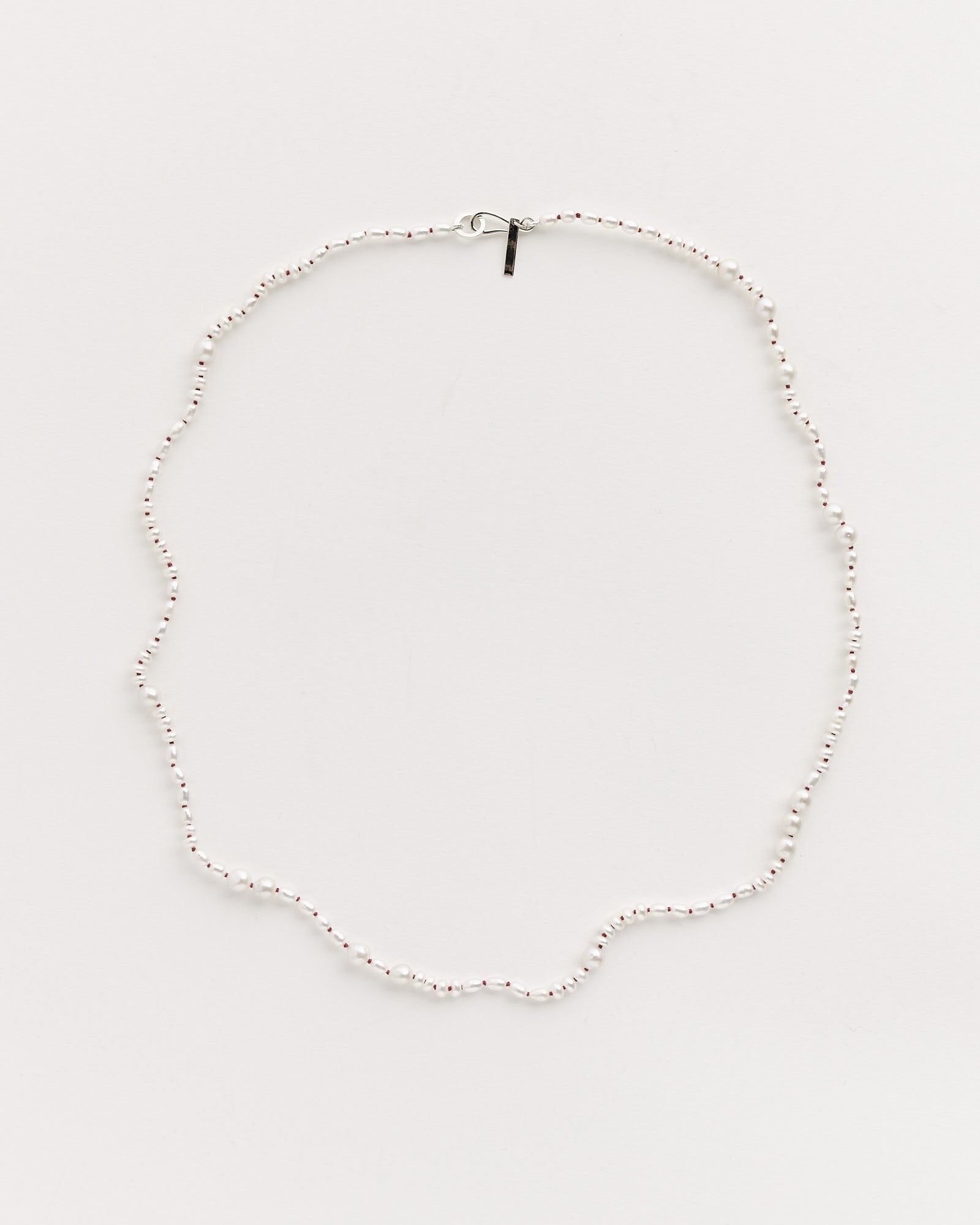 Sophie Buhai Mermaid Pearl Necklace - Red Silk/White Pearl - 24" - Default Title (264026)