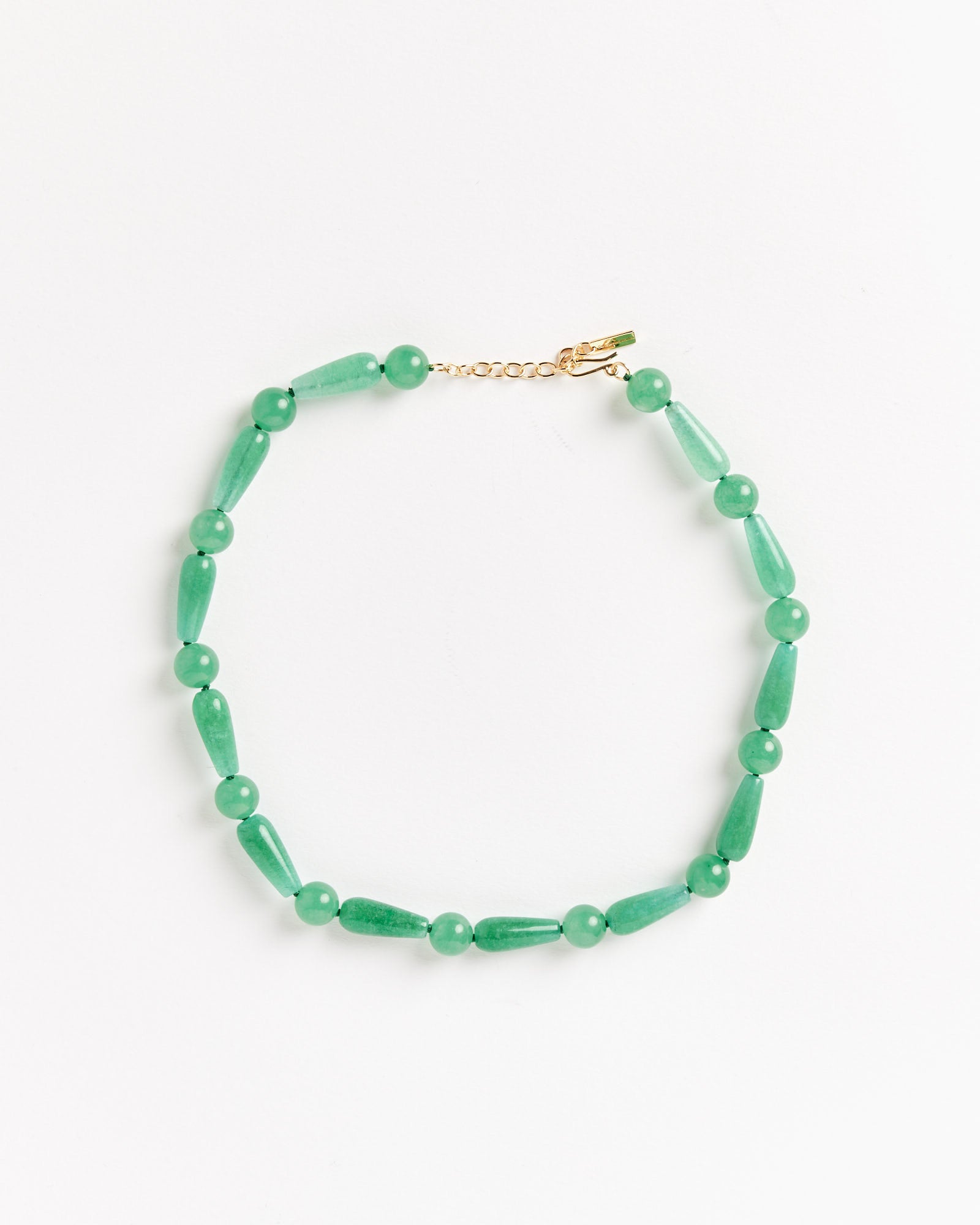 Completedworks P166 Green Bead Necklace - Gold Plated - Default Title (264056)