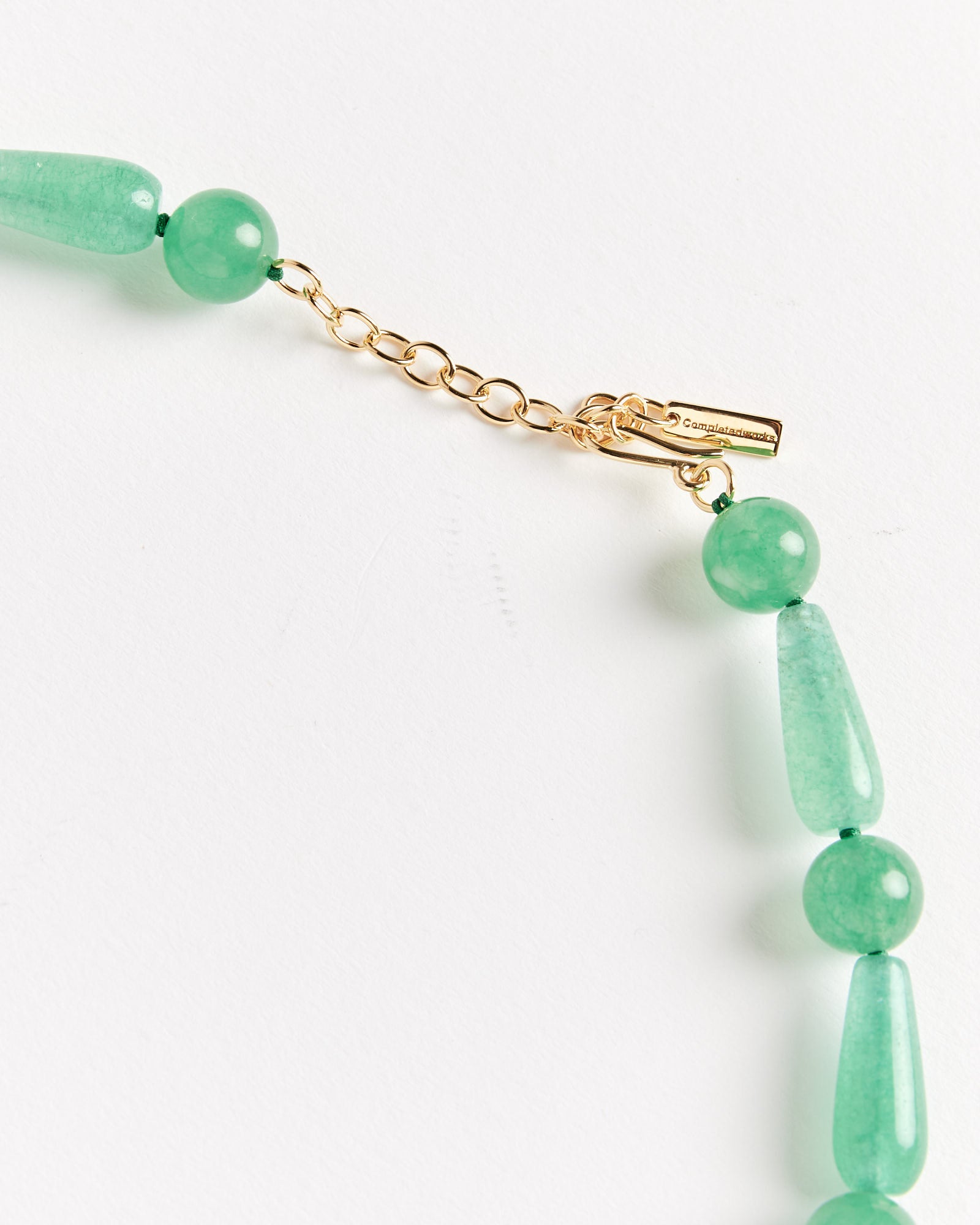 Completedworks P166 Green Bead Necklace - Gold Plated - Default Title (264056)