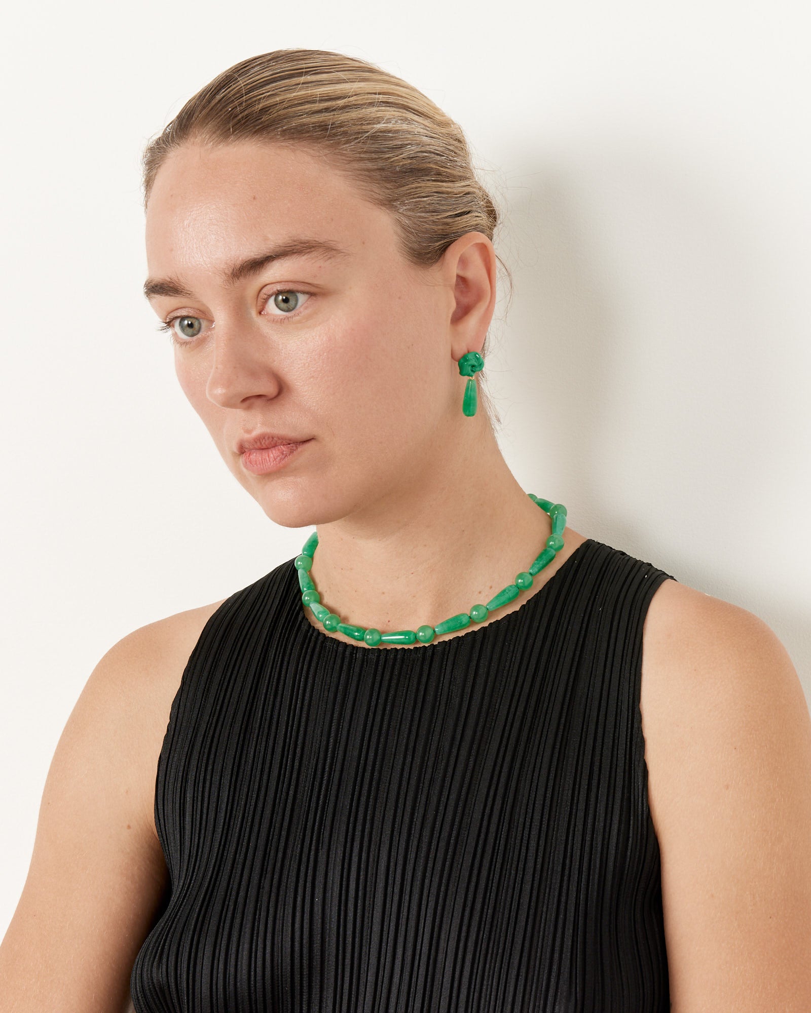 Green Bead Necklace - Default Title (264056)