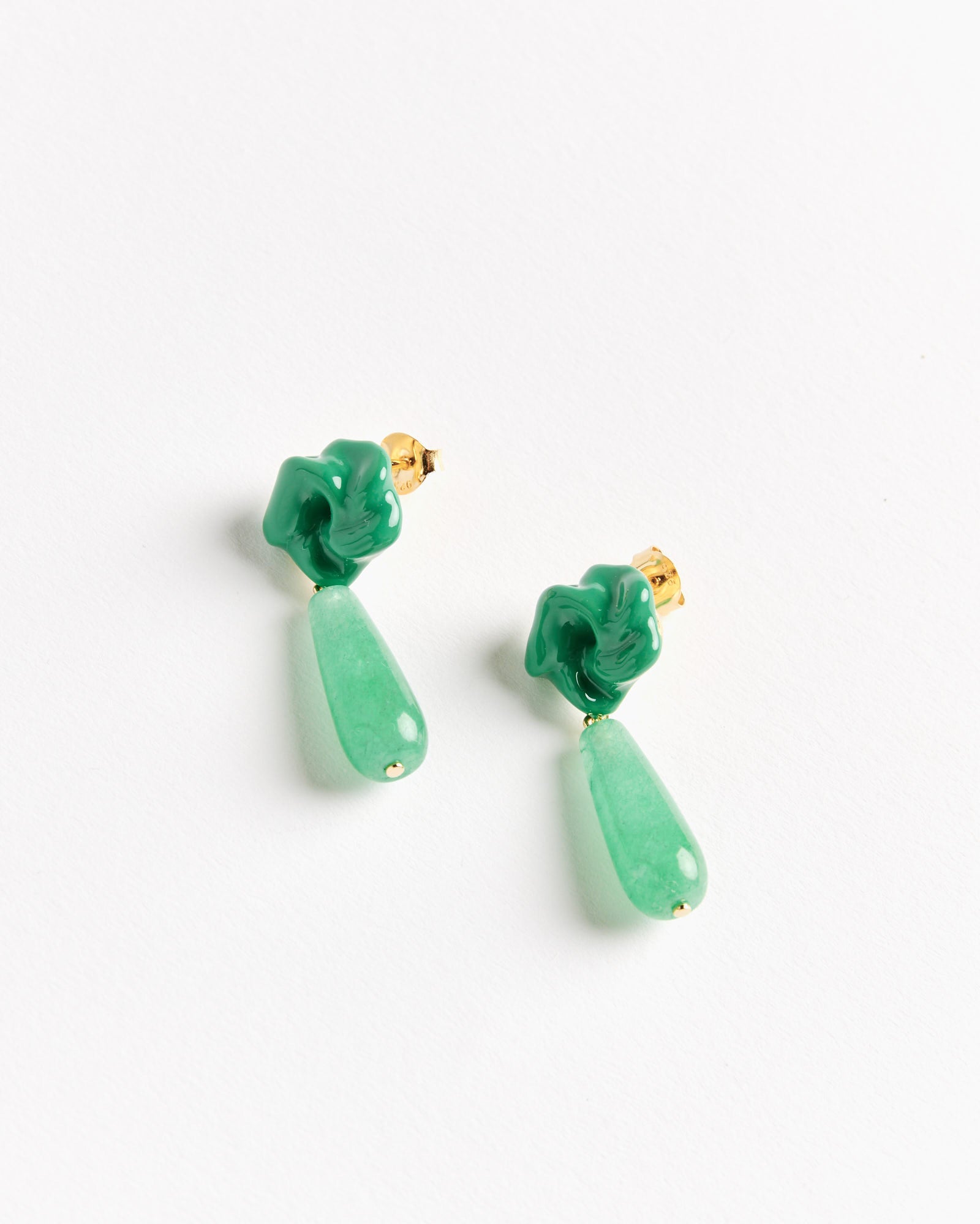 Completedworks E01 Green Bead Earrings - Gold Plated - Default Title (264057)