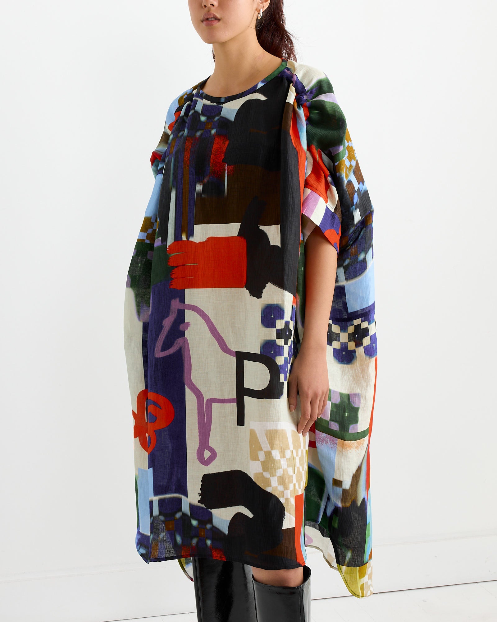 Henrik Vibskov Renew Silk Dress Playground Collage - Playground Collage / XS (264115)