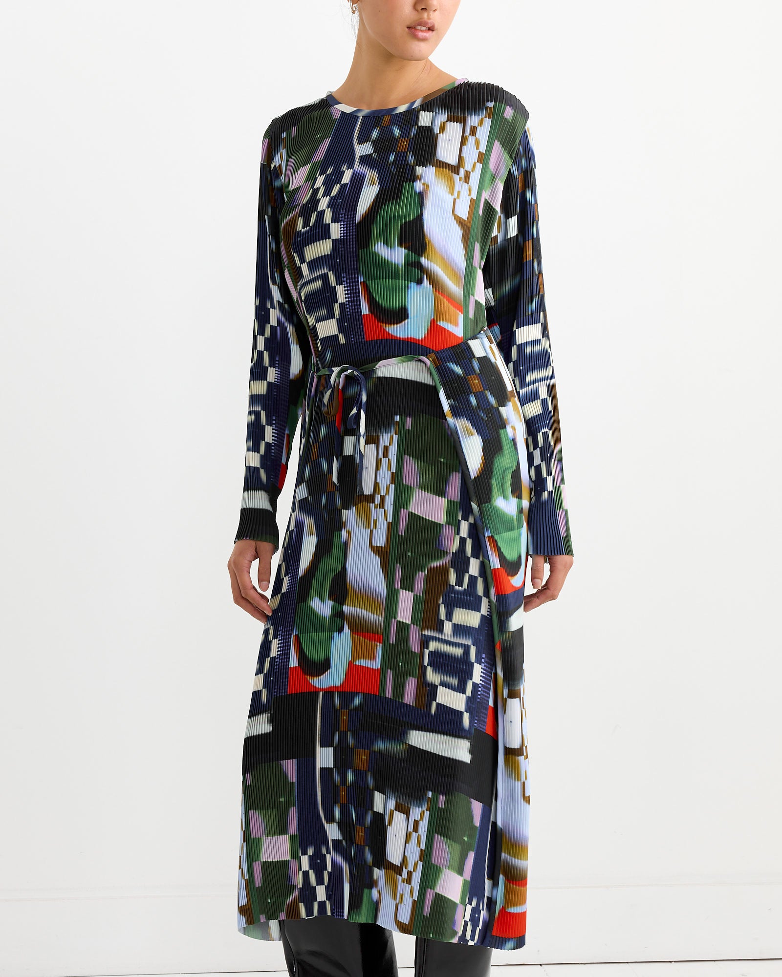 Henrik Vibskov Knight Plisse Dress Kaleidoscope Tetris - Kaleidoscope Tetris / XS (264118)