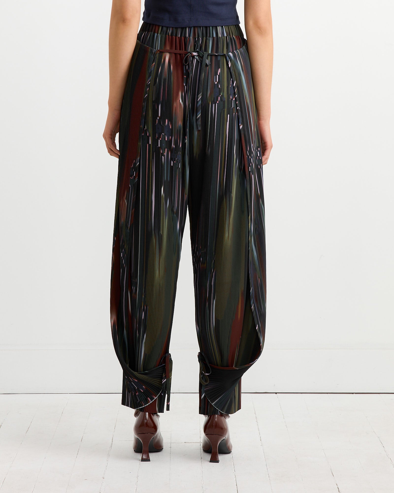 Henrik Vibskov Knight Plisse Pant Dark Tetris Drips - Dark Tetris Drips / S (264127)