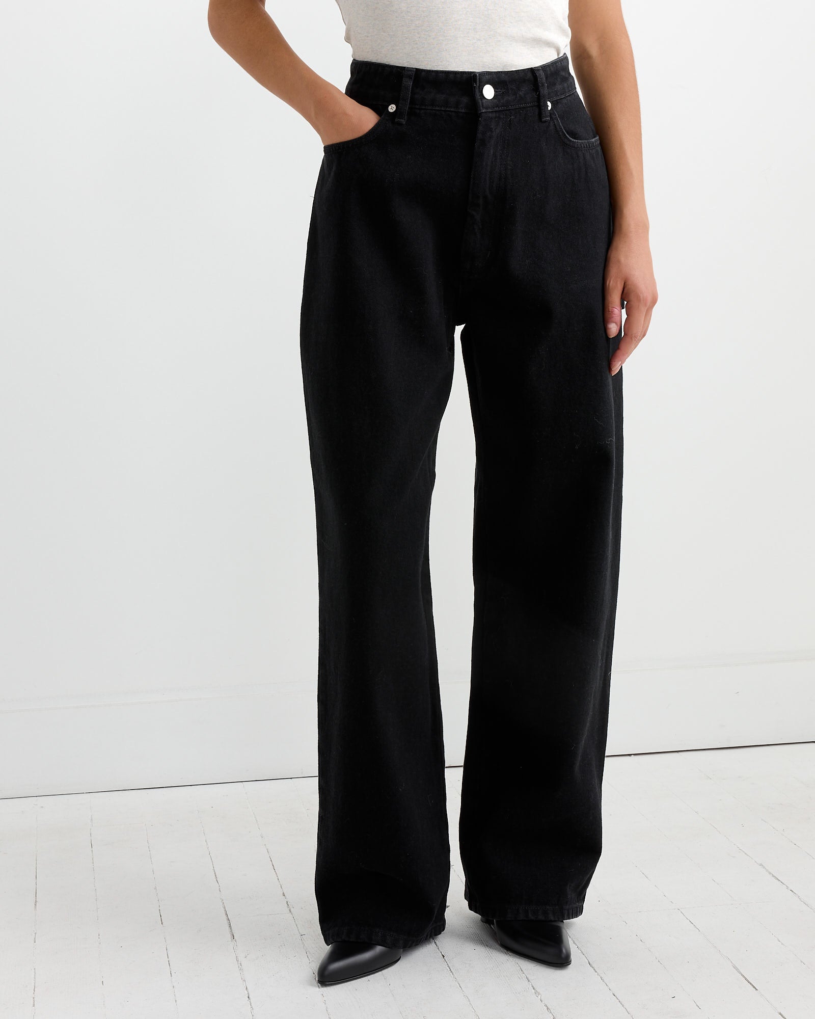 Drop Oversize Jean in Black