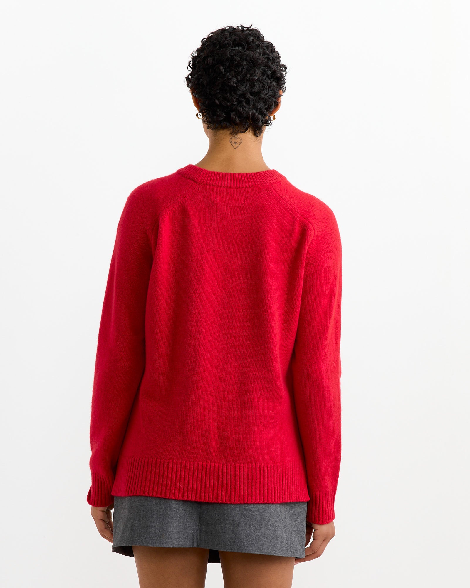 Cashmere Blend Crewneck Red