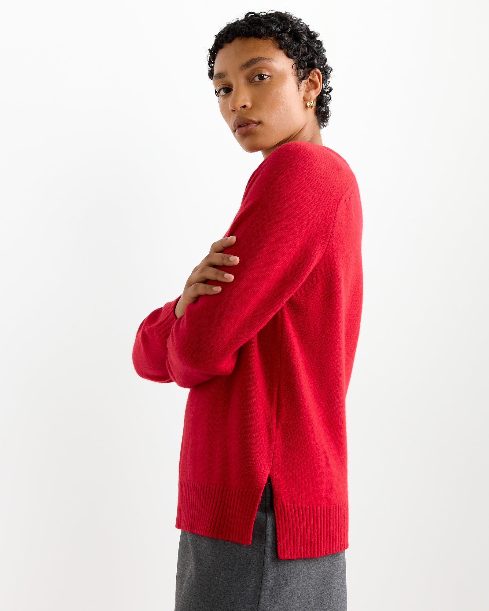 Cashmere Blend Crewneck Red