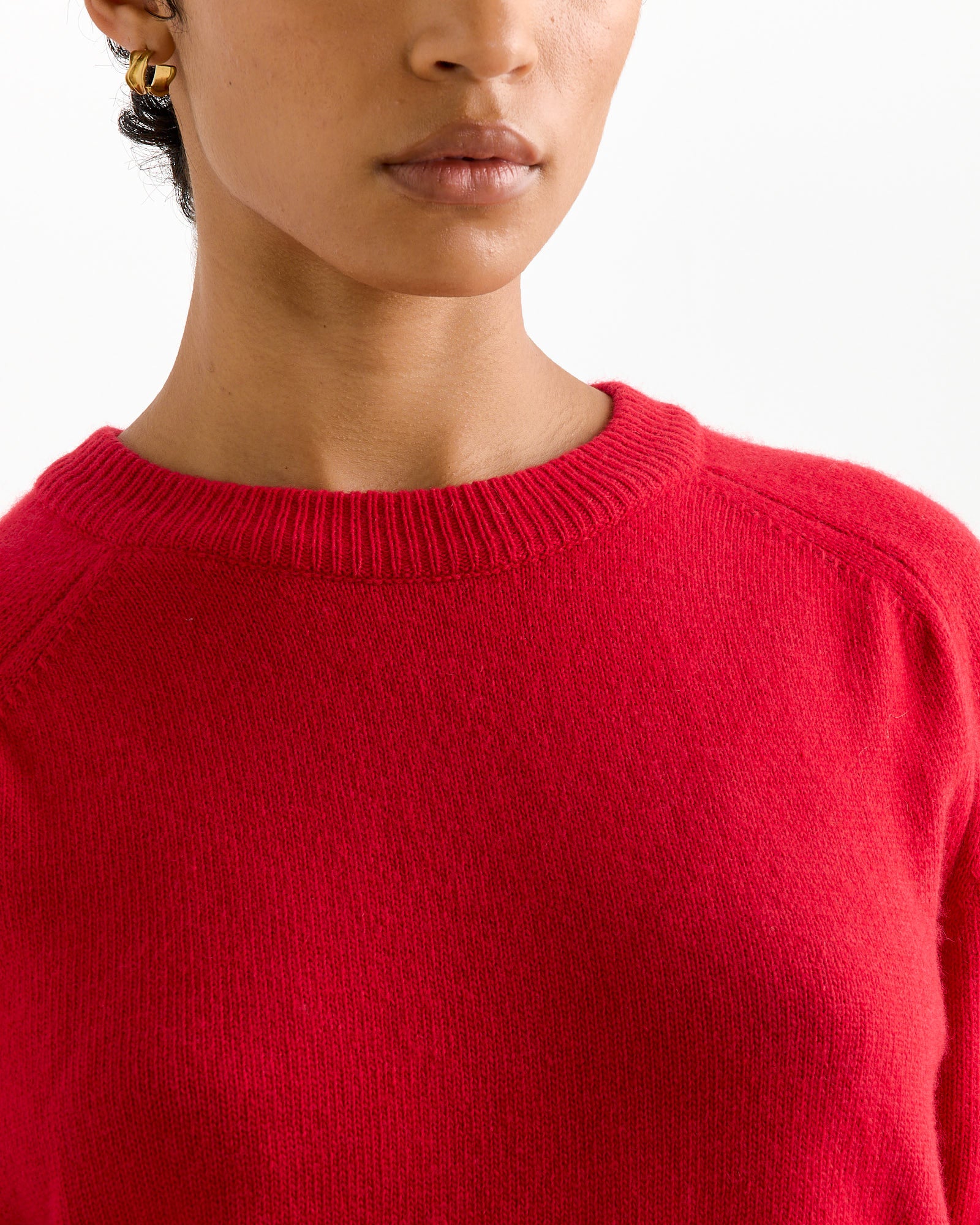 Cashmere Blend Crewneck Red