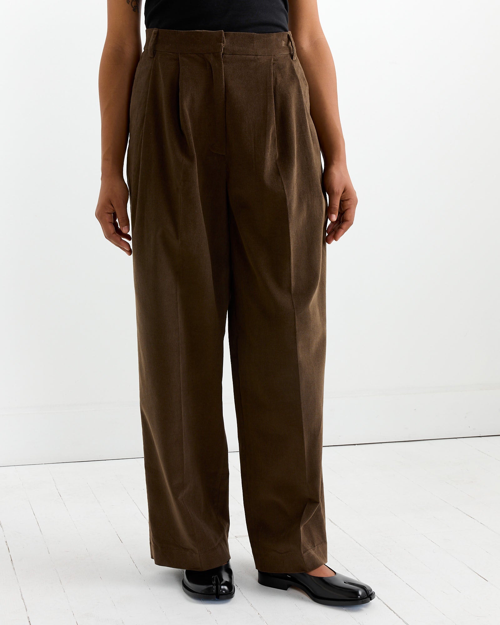 Mijeong Park Thin Corduroy Pant Light Brown - Light Brown / S (264301)