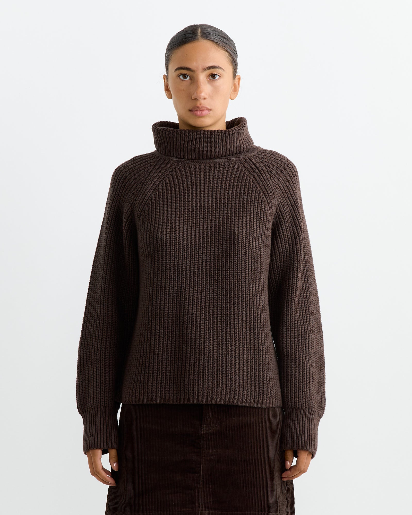 Alex Mill Chelsea Turtleneck Chocolate - Chocolate / S (264334)