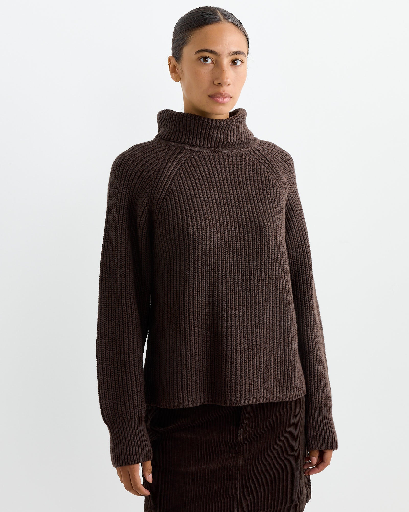 Alex Mill Chelsea Turtleneck Chocolate - Chocolate / S (264334)