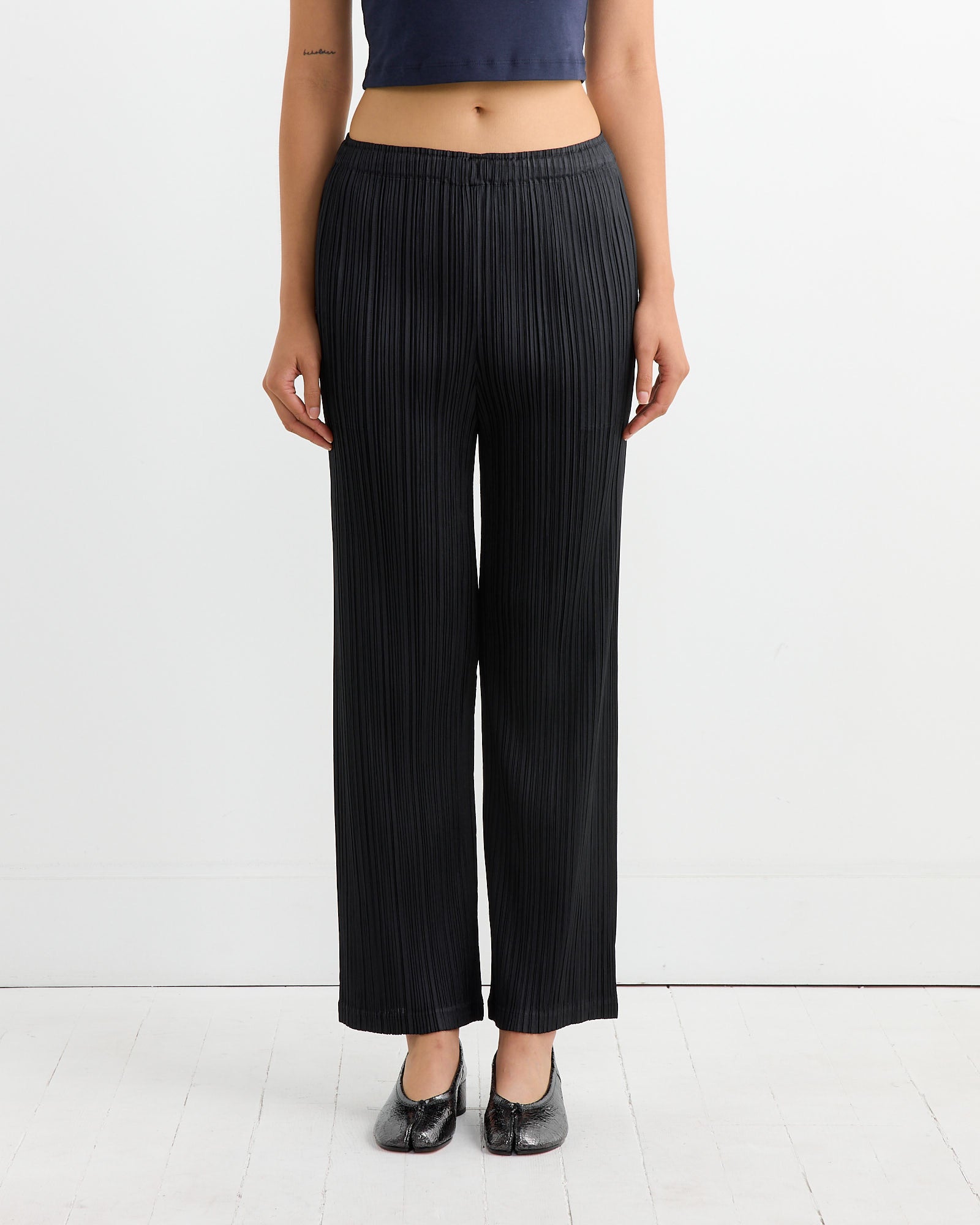 Issey Miyake Pleats Please Thicker Bottoms 2 Black - Black / 5 (264351)