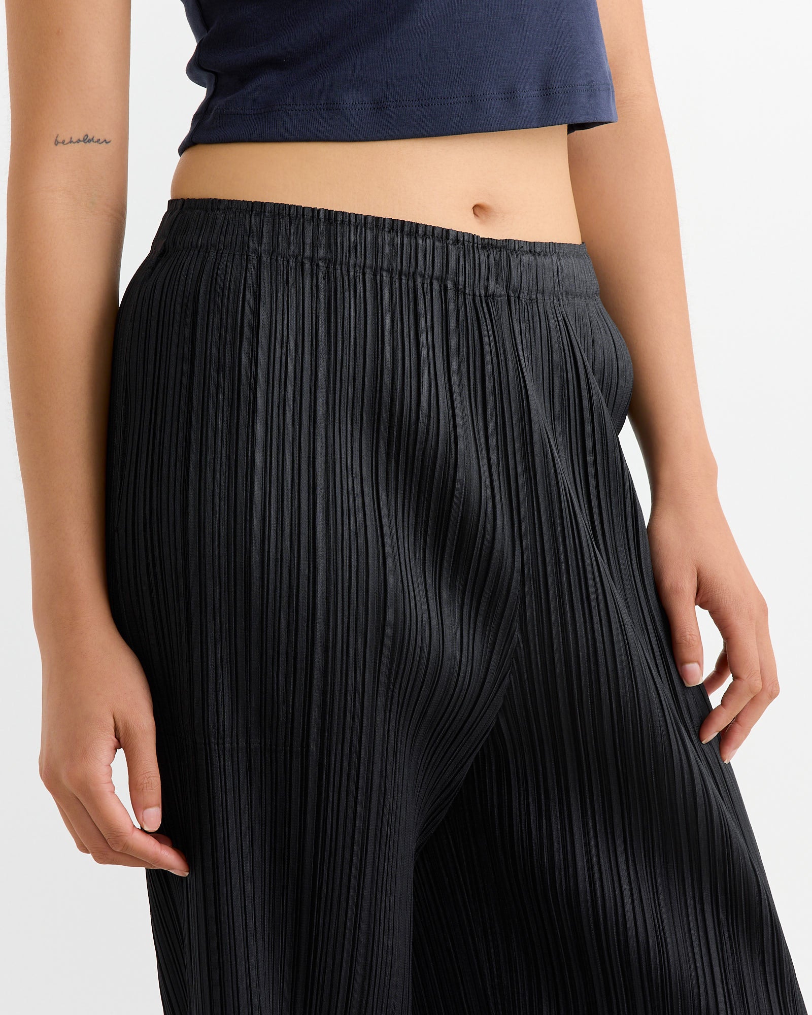 Issey Miyake Pleats Please Thicker Bottoms 2 Black - Black / 5 (264351)