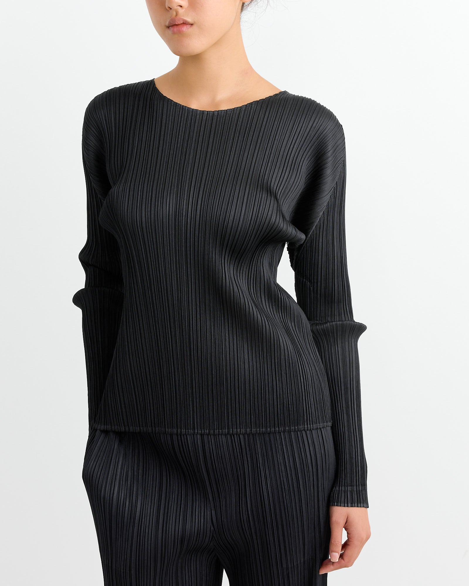 Issey Miyake Pleats Please MC Sept Top Black - Black / 5 (264357)