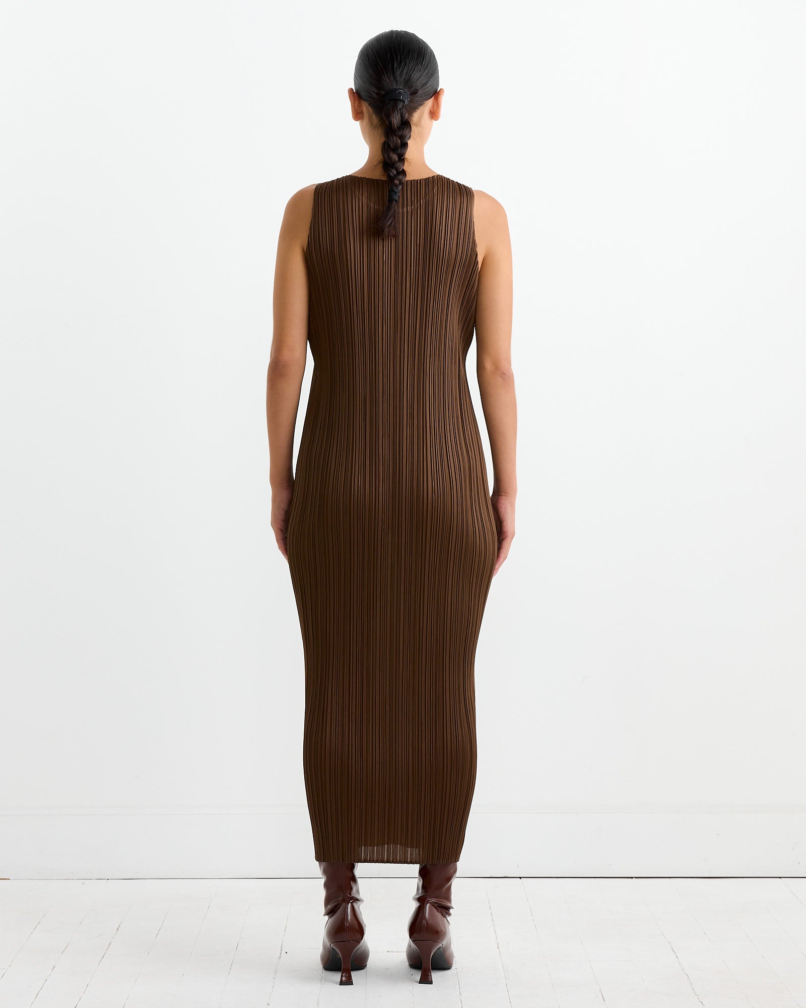 Issey Miyake Pleats Please NC Basics 4 Dress Brown - Brown / 3 (264364)