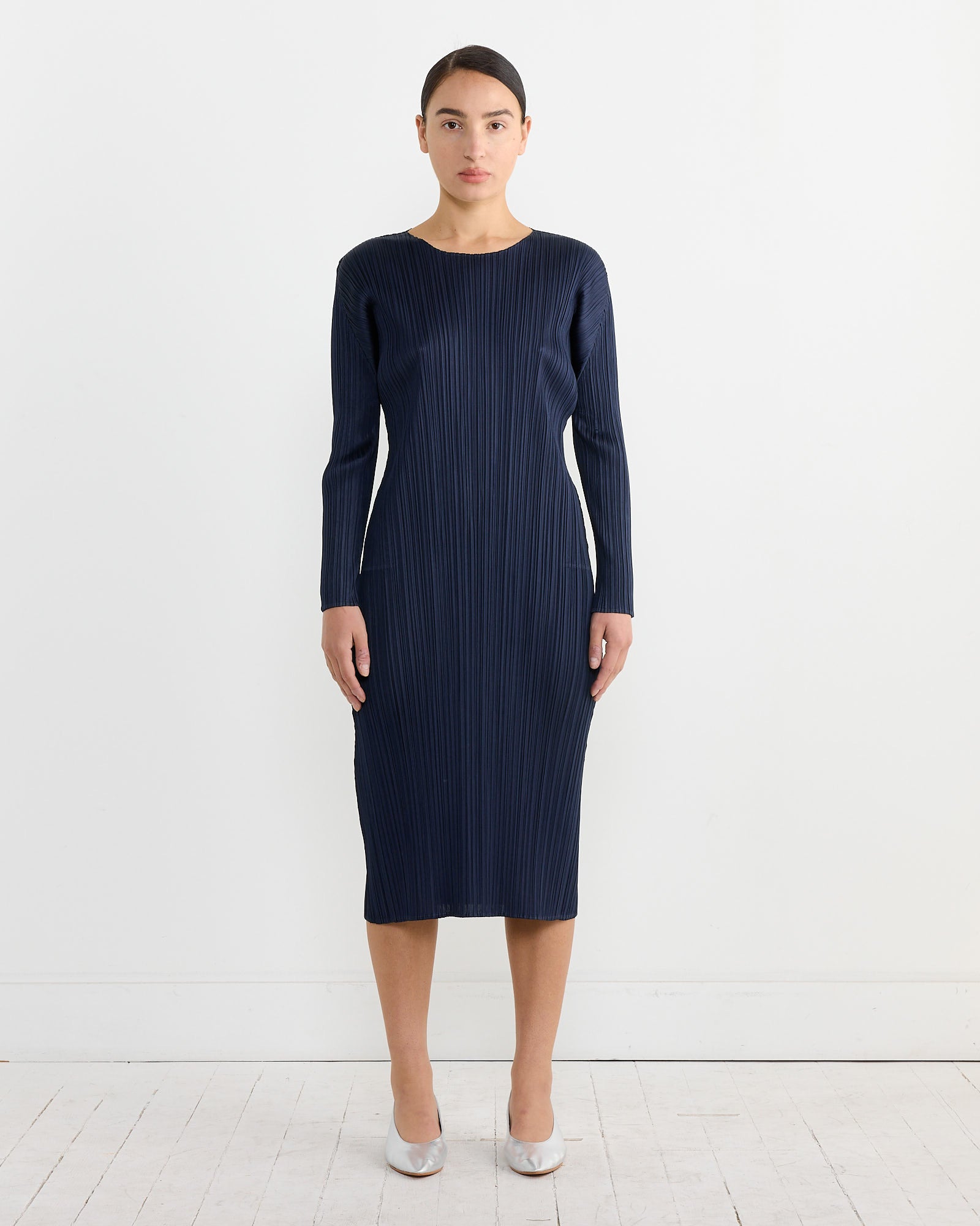 Issey Miyake Pleats Please MC Nov Dress Dark Navy - Dark Navy / 3 (264373)