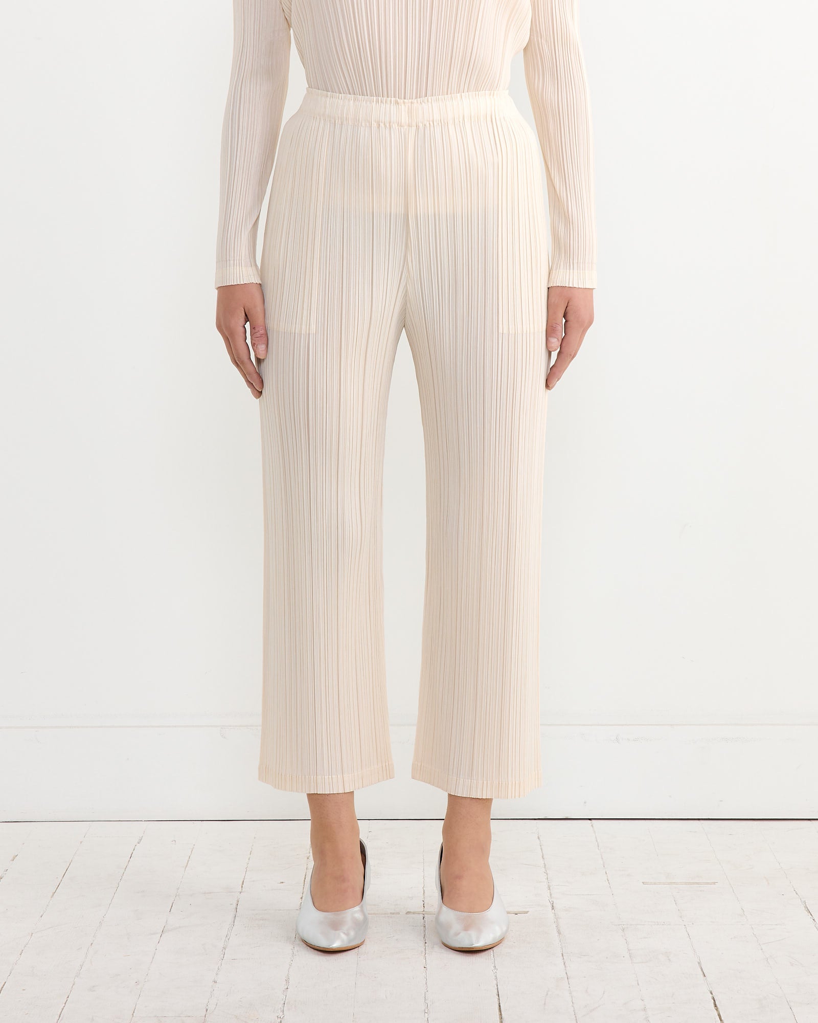 Issey Miyake Pleats Please MC Dec Pant Off White - Off White / 3 (264375)